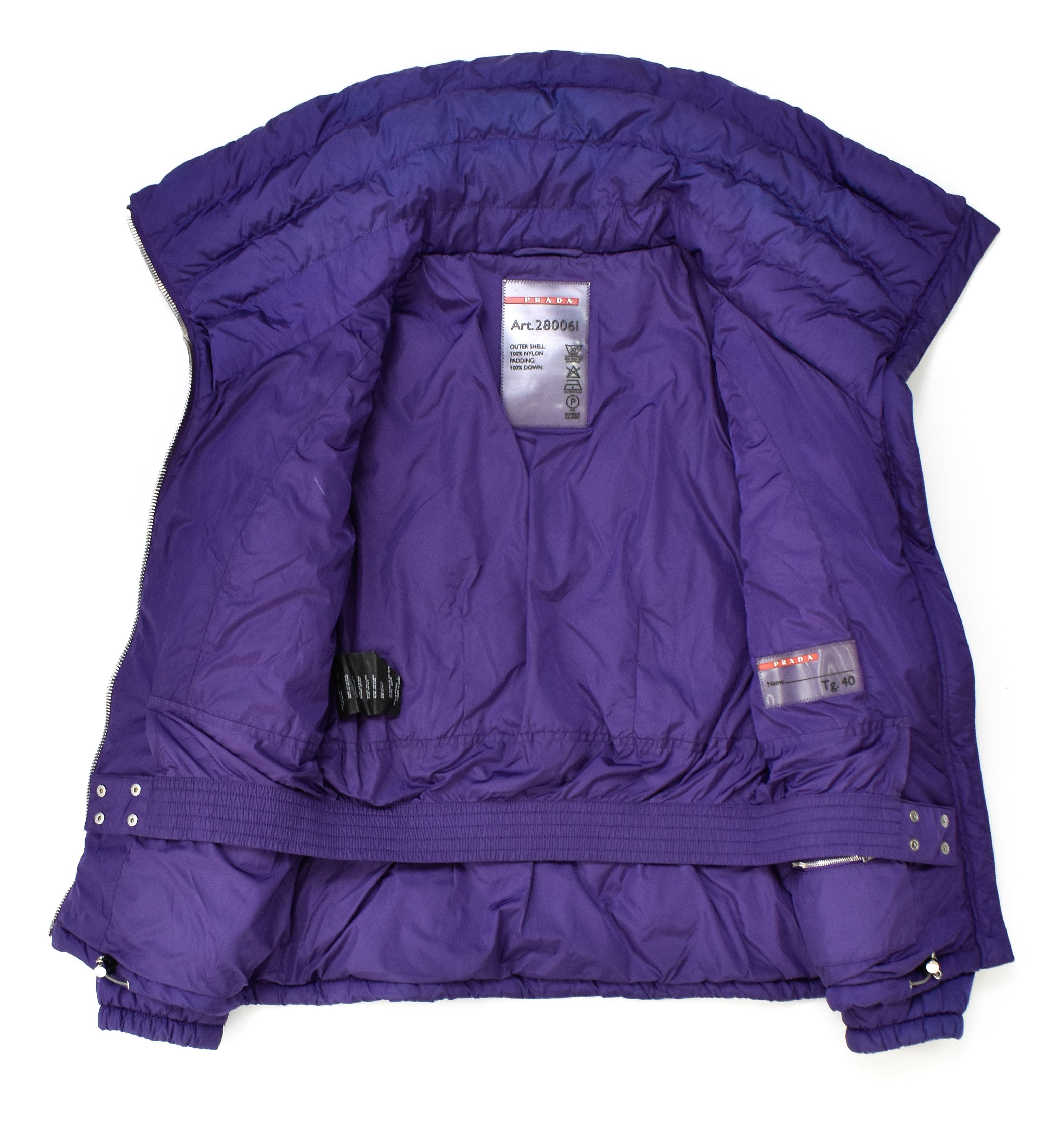 Prada PRADA 280061 Down Puffer Ski Jacket High Collar Coat Size 40 Size S / US 4 / IT 40 - 10 Thumbnail