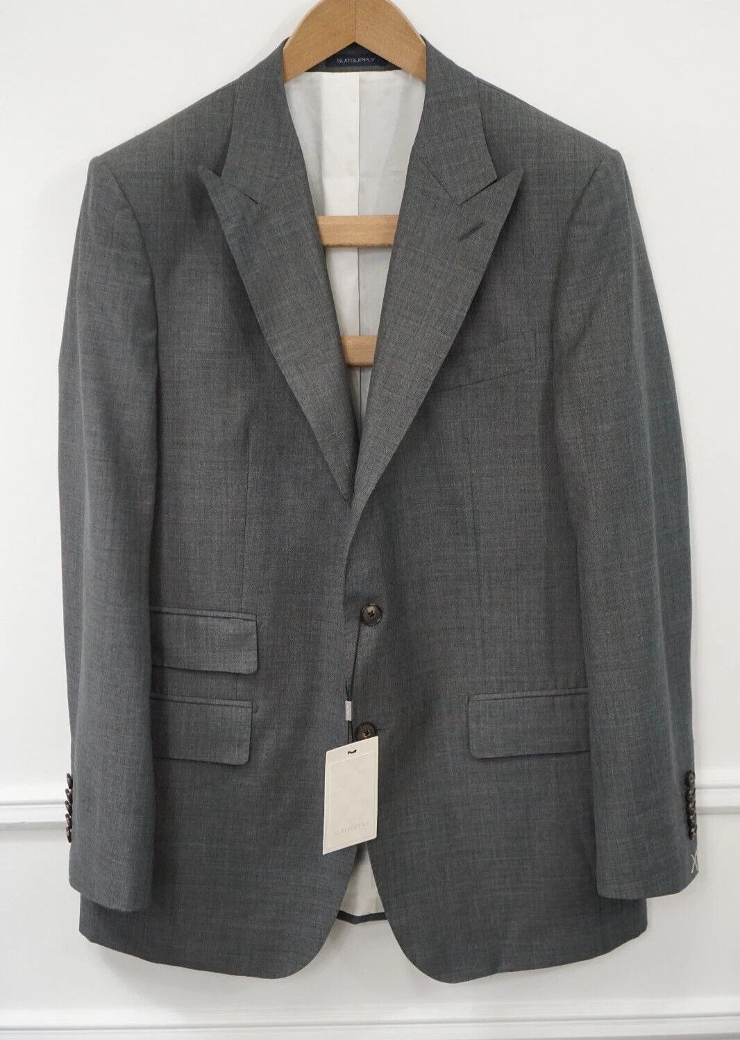 Men Suitsupply Blazer Washington Grey Peak Wool Mohair US44
