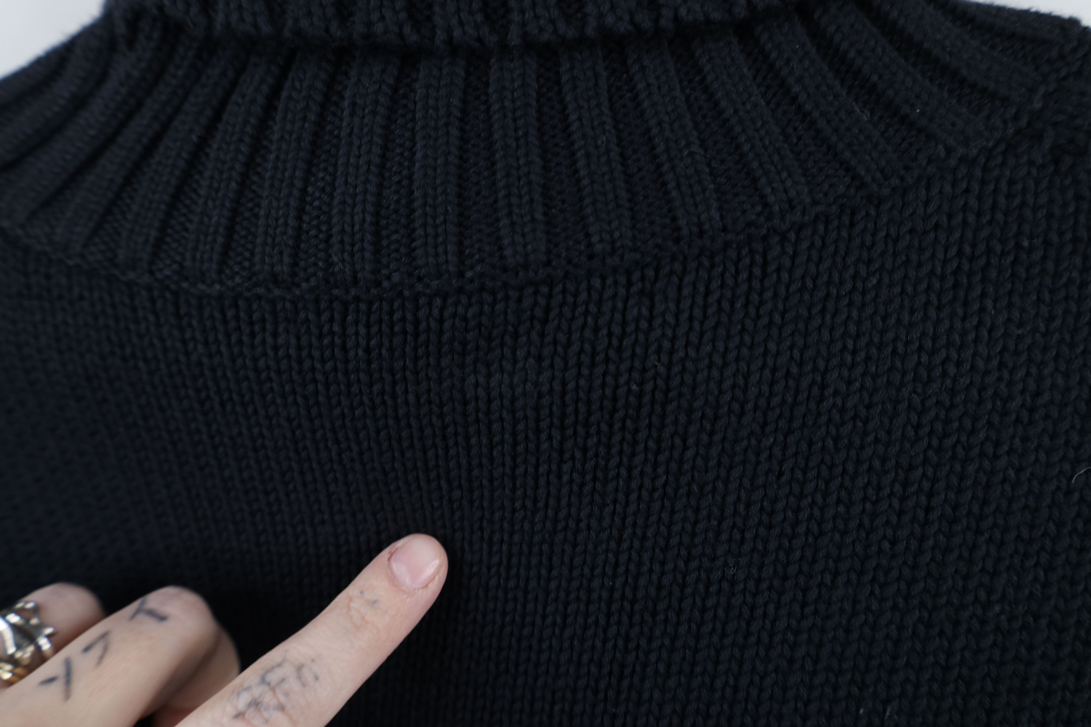 Ralph Lauren × Vintage Vintage 90s Ralph Lauren Cotton Turtleneck Sweater Black Size M / US 6-8 / IT 42-44 - 8 Thumbnail
