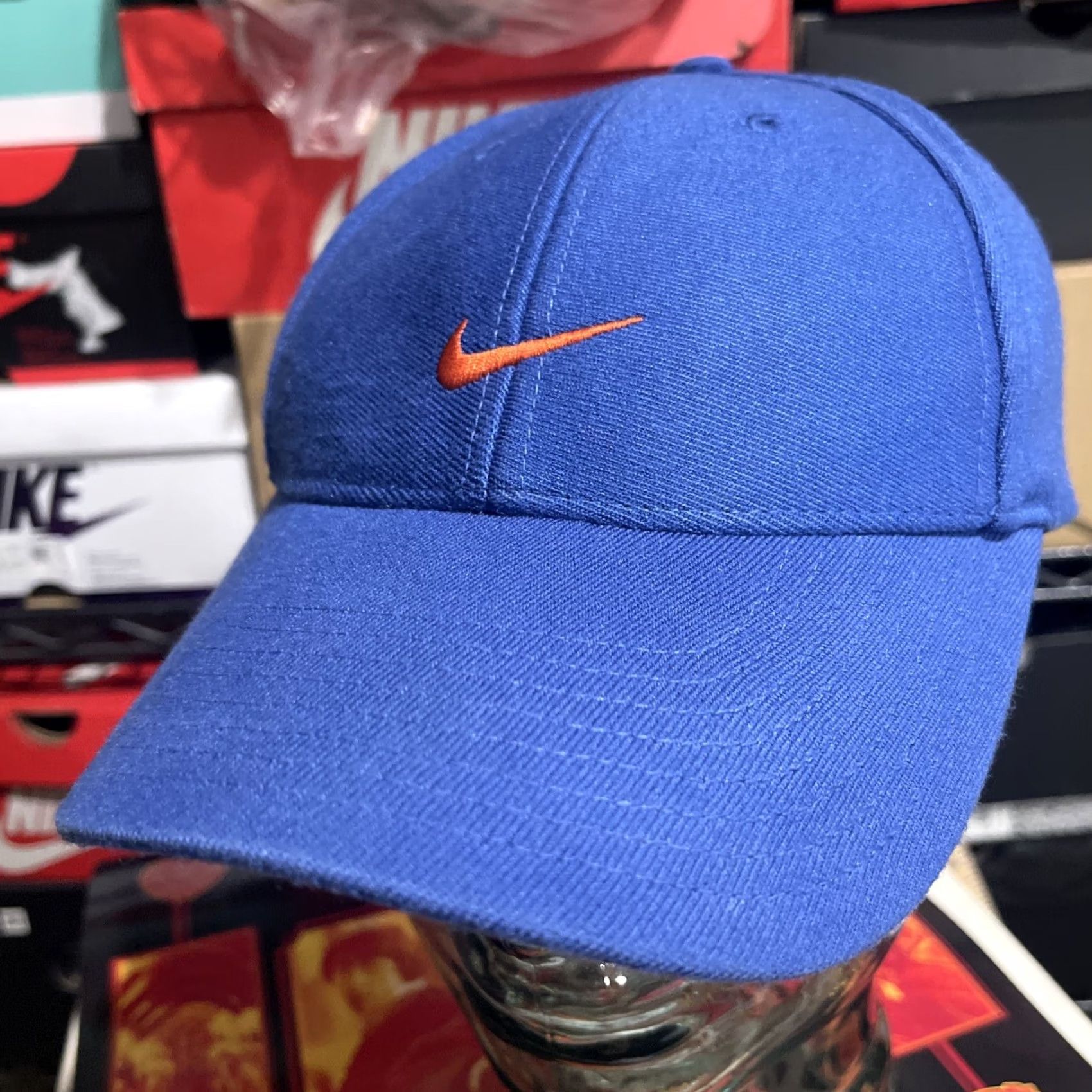 Nike VINTAGE Nike Hat Cap Mens Adjustable Blue Orange Swoosh Baseball Cap One Size Black? Size ONE SIZE - 7 Thumbnail