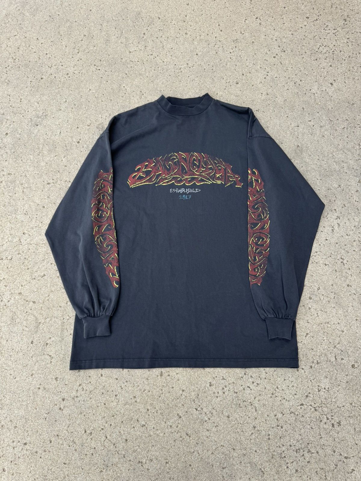 Balenciaga Balenciaga Offshore Long Sleeve Oversized T-Shirt | Grailed