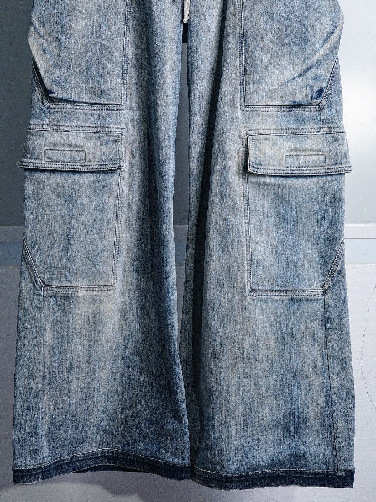 Rick Owens Drkshdw (NEW) FW24 Sky Double Cargo Jumbo Bela Denim Size US 33 - 5 Thumbnail