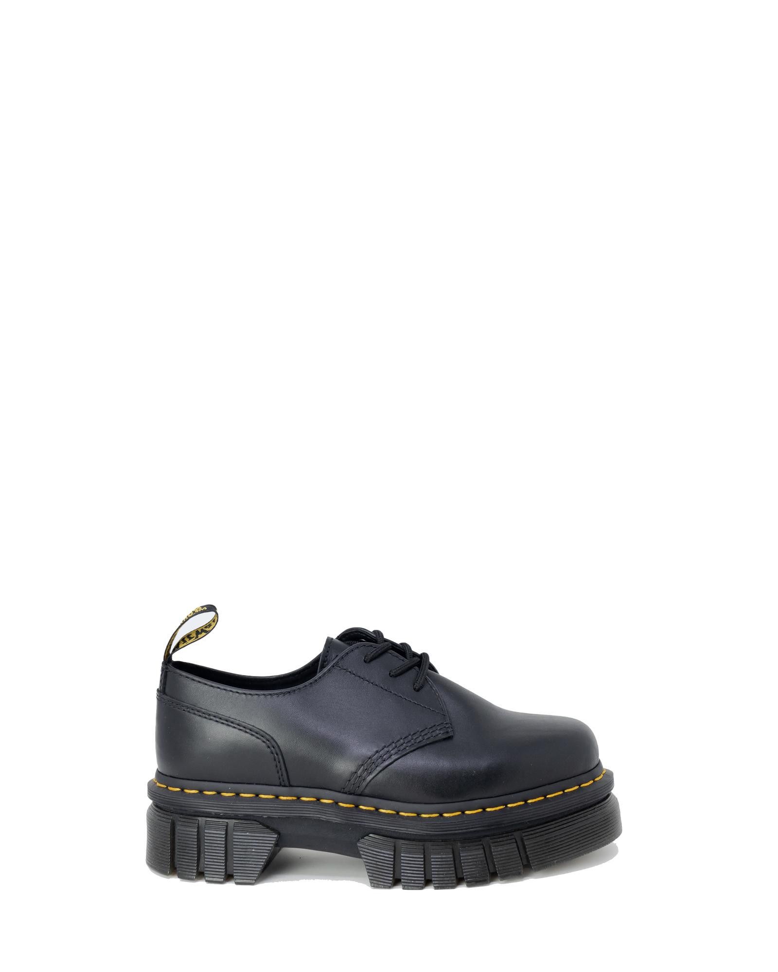 image of Dr Martens Lace-Up Leather Shoes in Black, Women's (Size 7)