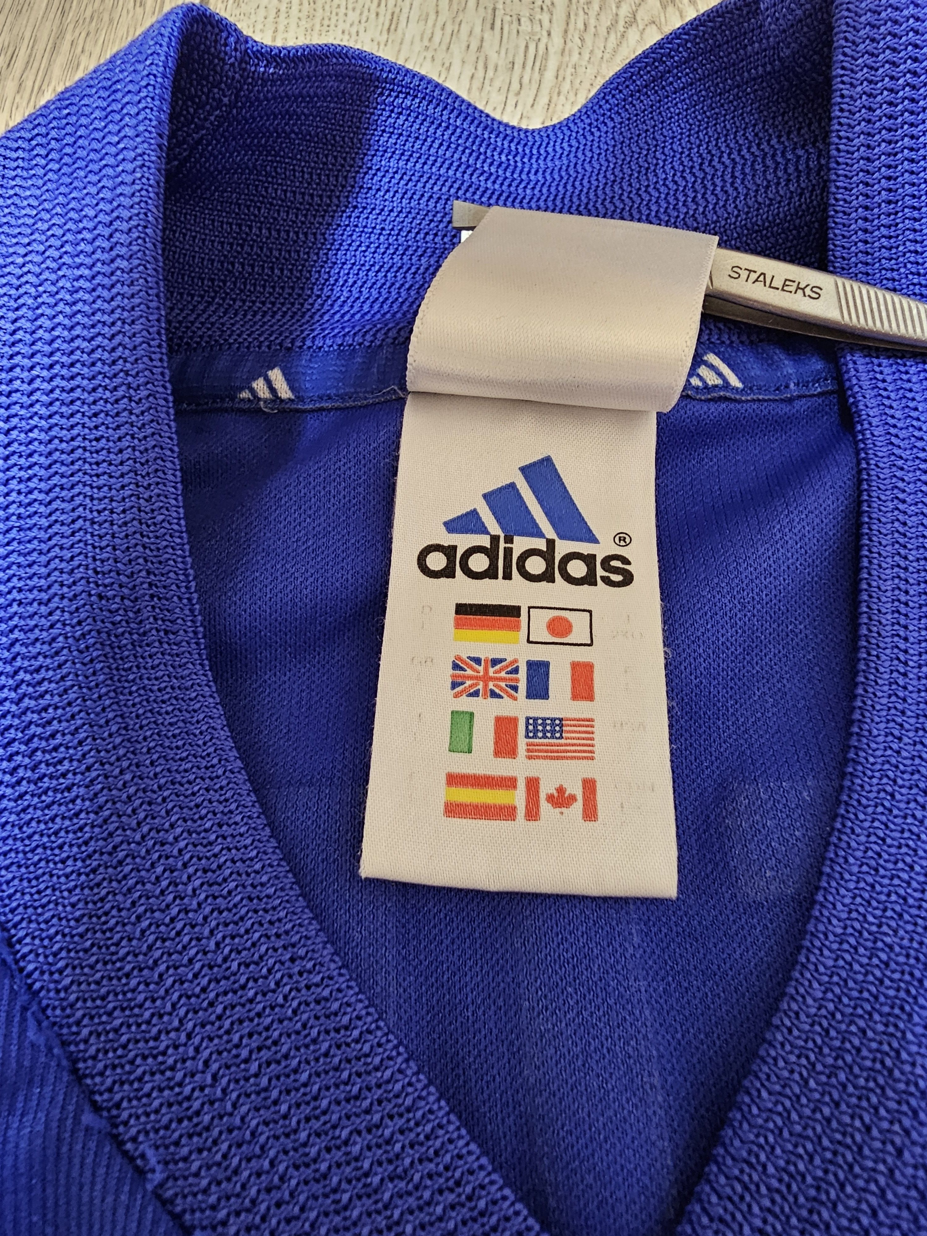 Adidas FRANCE 2002 2004 HOME VIERA FOOTBALL SHIRT SOCCER JERSEY Size US L / EU 52-54 / 3 - 11 Thumbnail