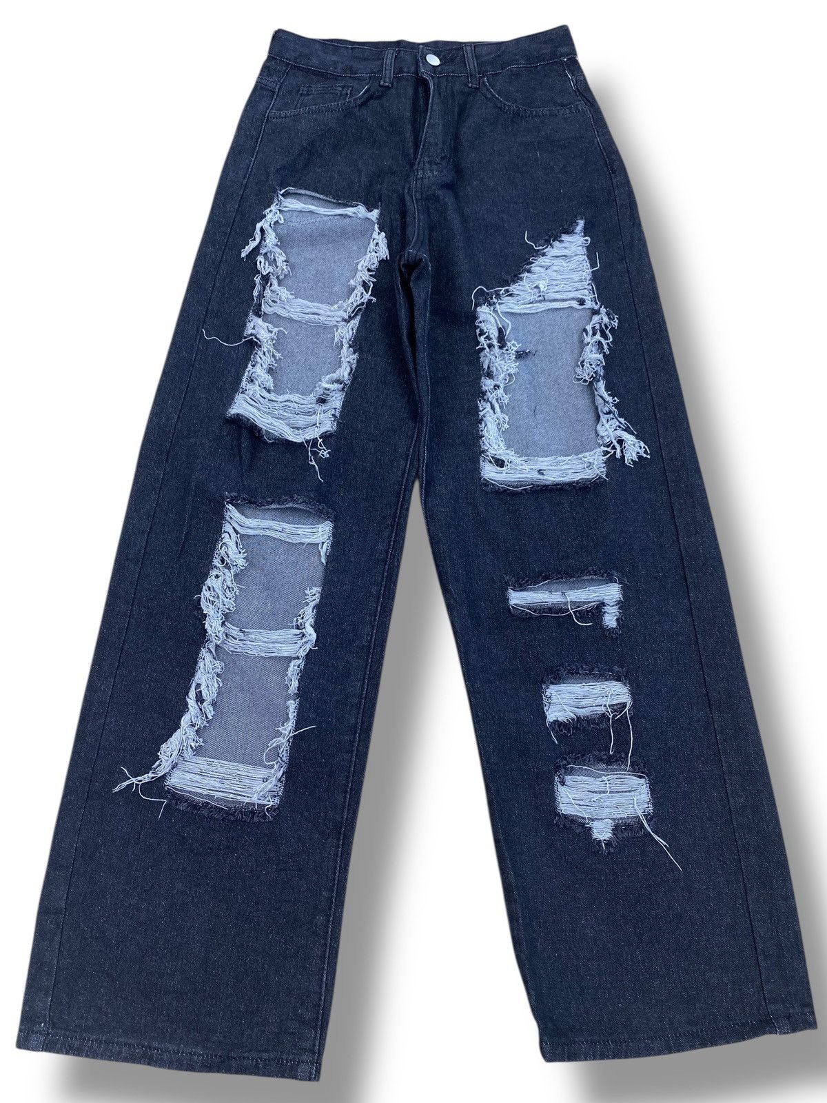 Japanese Brand Japanese Brand Black Wash Distressed Style Baggy Jeans Size US 28 / EU 44 - 1 Thumbnail