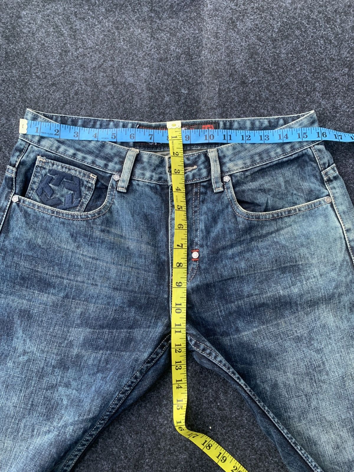 Tribal Streetwear Vintage Tribal Embroidery Logo denim jeans y2k streetwear. Size US 32 / EU 48 - 7 Thumbnail