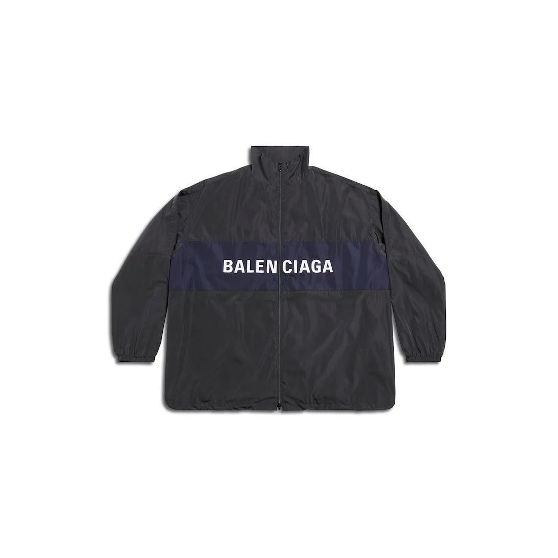 Balenciaga o1bcso1str0326 Zip-Up Jacket in Black/Blue Size US L / EU 52-54 / 3 - 1 Thumbnail
