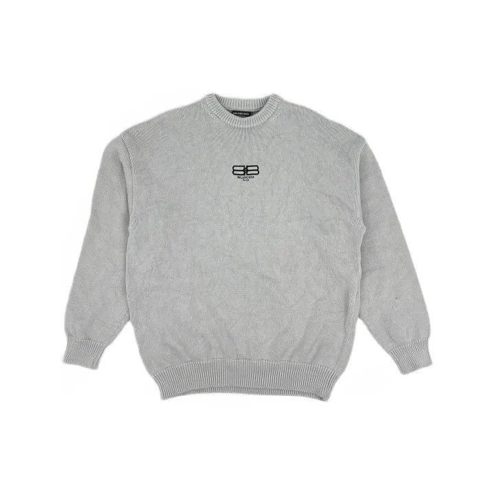 Balenciaga Balenciaga Balenciaga Embroidered Logo Long Sleeve Sweater Size US S / EU 44-46 / 1 - 2 Thumbnail