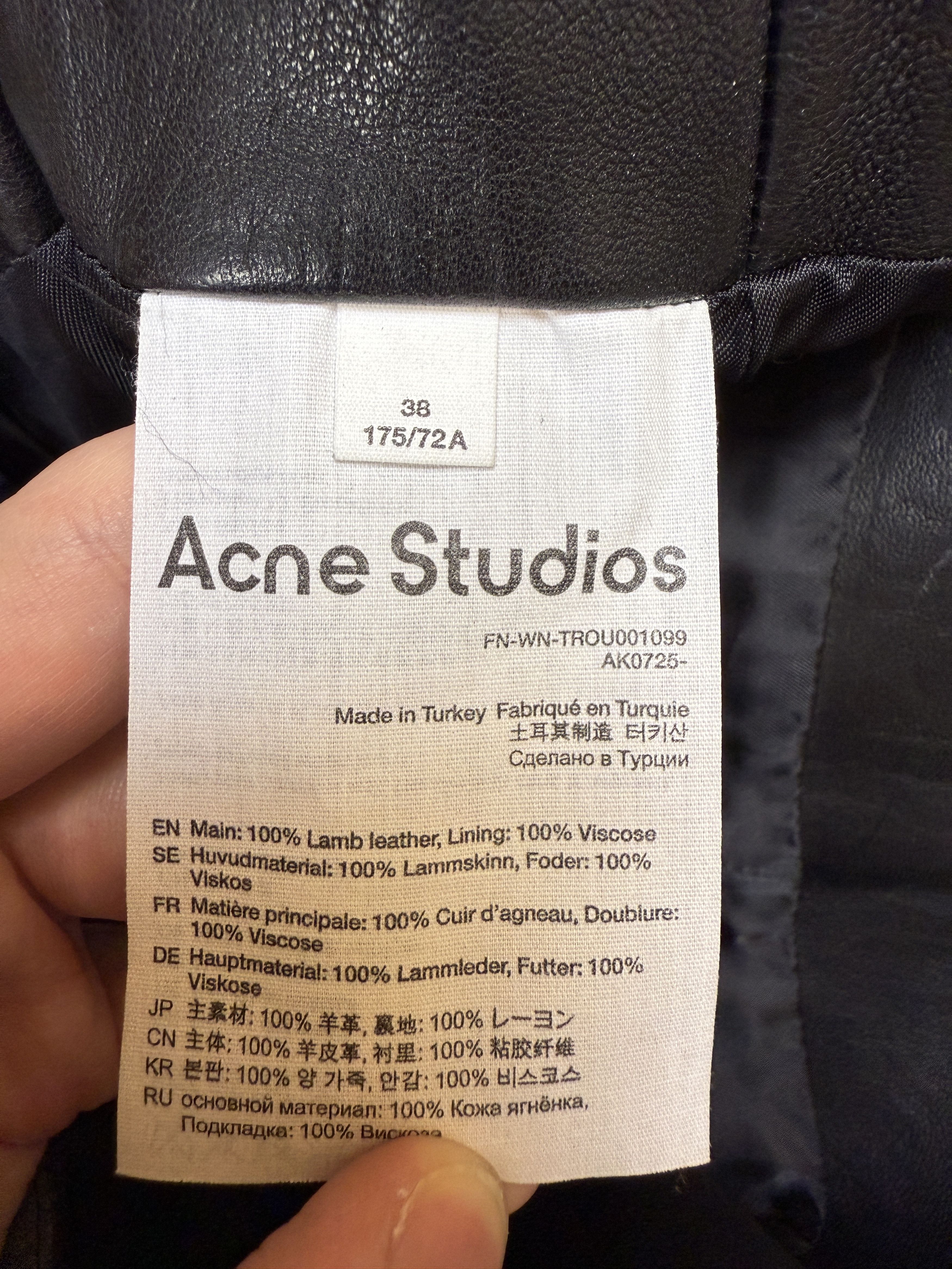 Acne Studios $2150 Acne Studios Distressed Crinkled Leather Pants Size 28" / US 6 / IT 42 - 12 Thumbnail