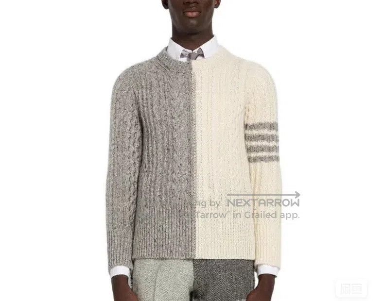 Thom Browne Thom Browne Striped Knit Crewneck Long Sleeve Woolen Sweat Size US XL / EU 56 / 4 - 1 Thumbnail