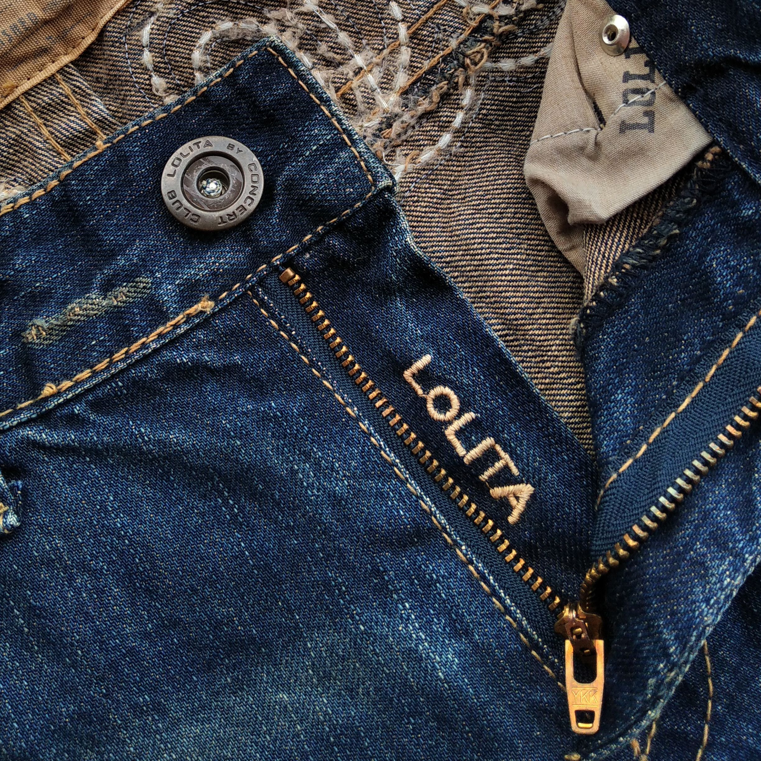 Kapital Yoshitomo Nara X Lolita Jeans Handcrafted Denim CroppedPants Size US 31 - 6 Thumbnail