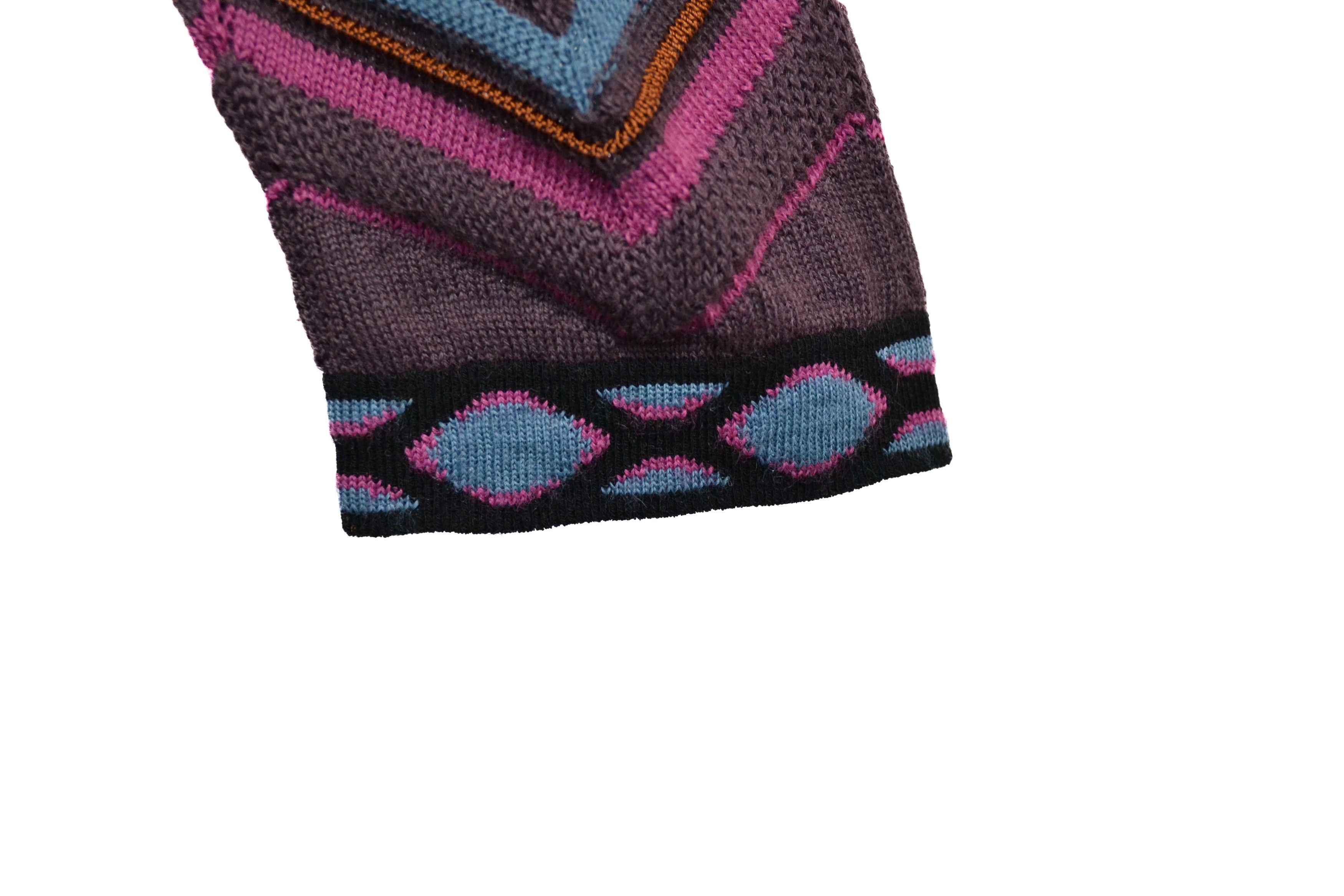 Missoni Missoni "M" Designer Zigzag Multicolor Viscose Dress Size M / US 6-8 / IT 42-44 - 3 Thumbnail