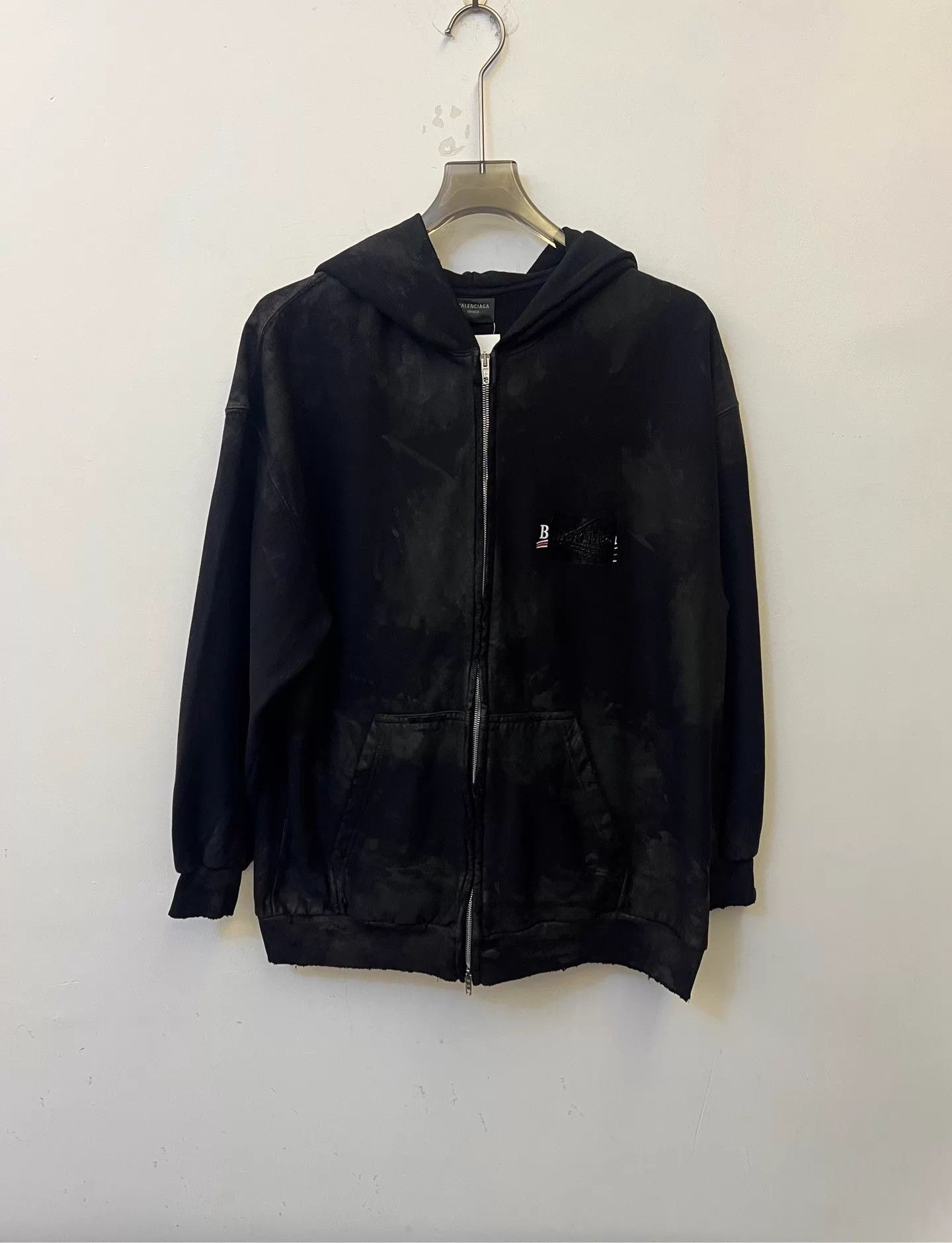 Balenciaga Balenciaga 23SS Tape Cola Mud-Dyed Zip Hoodie L Size US L / EU 52-54 / 3 - 1 Thumbnail