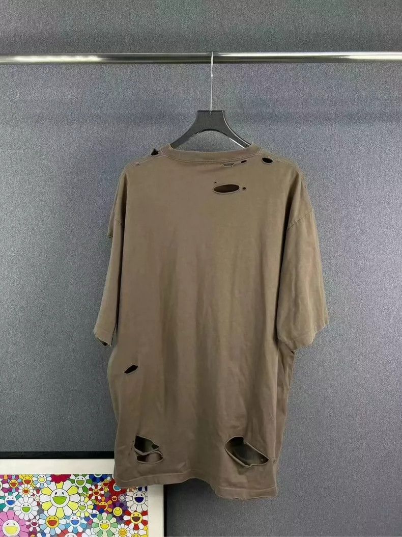 Balenciaga Balenciaga Large Hole Letter Short Sleeve Size US M / EU 48-50 / 2 - 2 Thumbnail