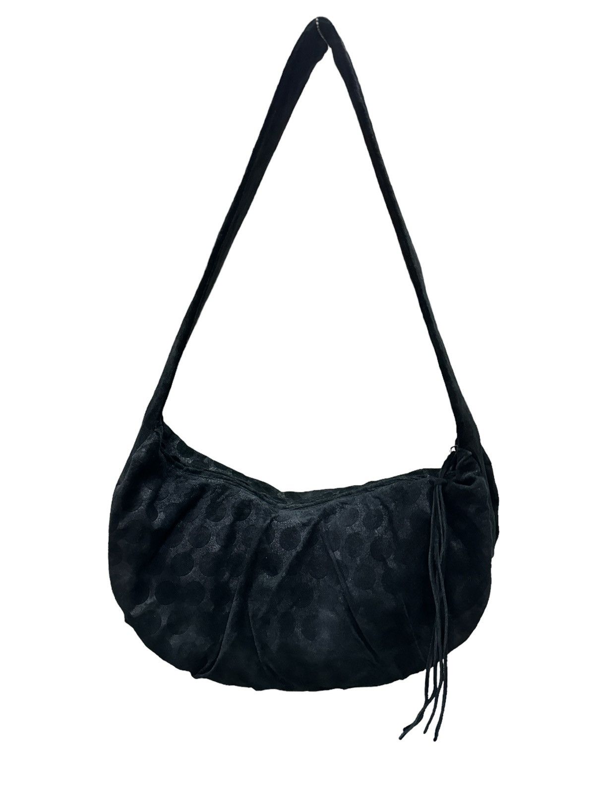 Issey Miyake TSUMORI CHISATO VELVET BLACK POLKADOTS SNUGSKIN BANANA BAG Size ONE SIZE - 1 Thumbnail