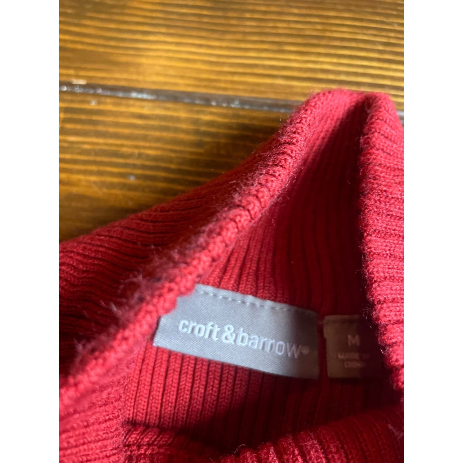 Croft & Barrow Croft & Barrow Sweater Women's Medium Red Sleeveless Rib Knit Size M / US 6-8 / IT 42-44 - 6 Thumbnail