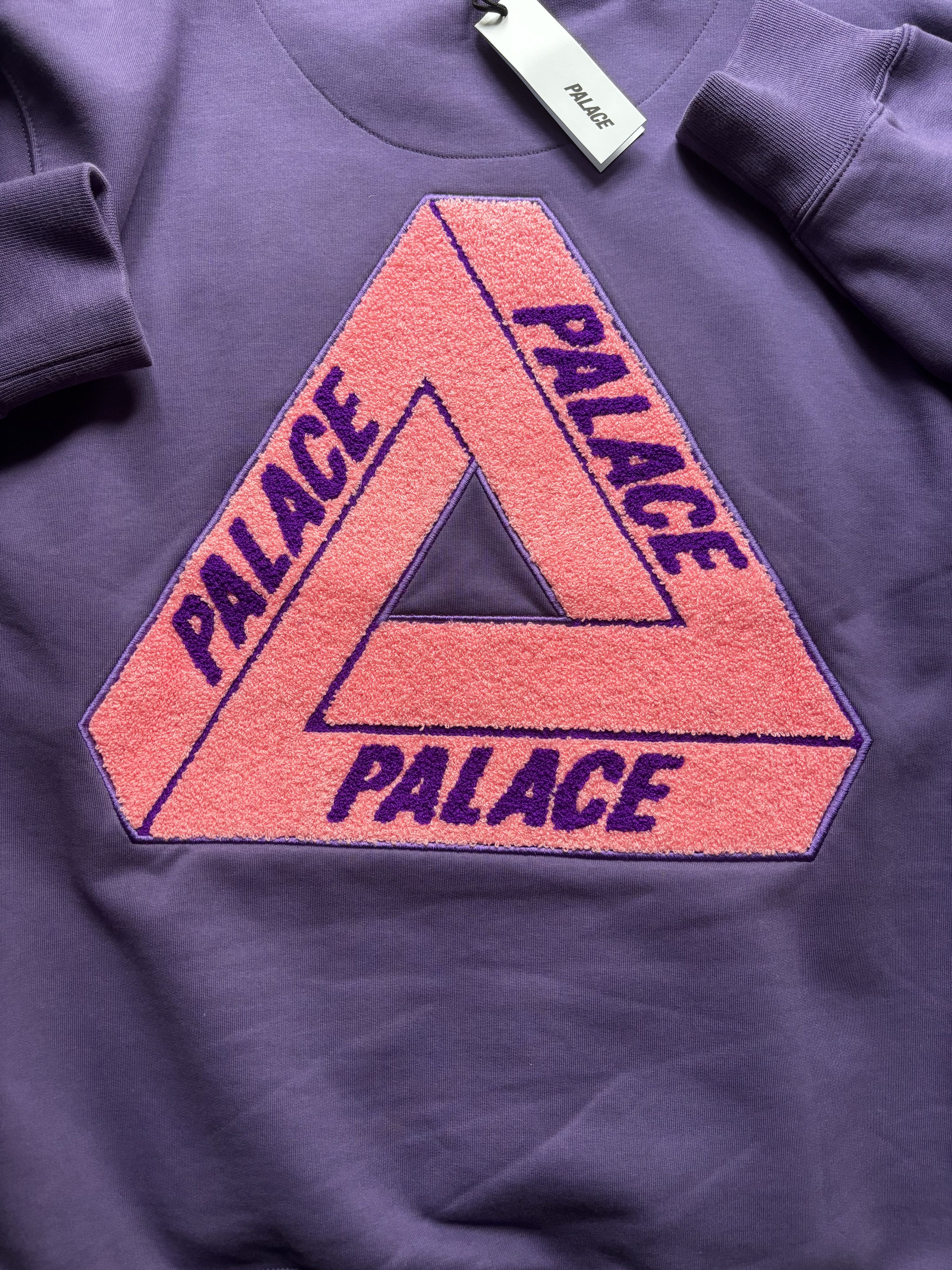 Palace Palace Fleece Tri-Ferg Crew Perfect Purple Size US XL / EU 56 / 4 - 2 Thumbnail