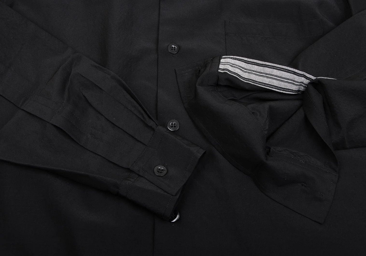 Yohji Yamamoto Yohji Yamamoto Silk Blend Open Collar Shirt Size US L / EU 52-54 / 3 - 7 Thumbnail