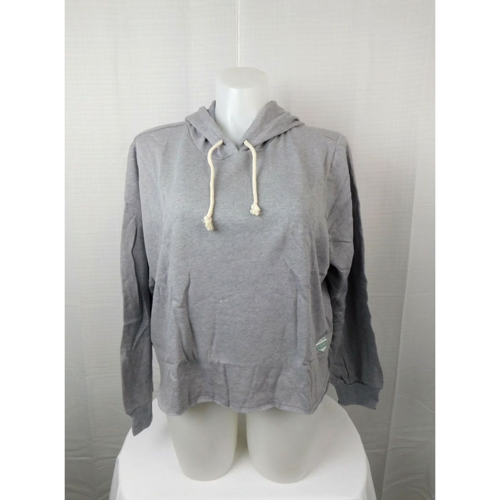 Soffe Soffe Hoodie Cropped Vintage Gray 3X Plus Size Sweatshirt - Loose Fit, Cotton Blend, Long Sleeve, Activewear, Hoodie, Women, 5422 Size XXL / US 16-18 / IT 52-54 - 3 Thumbnail