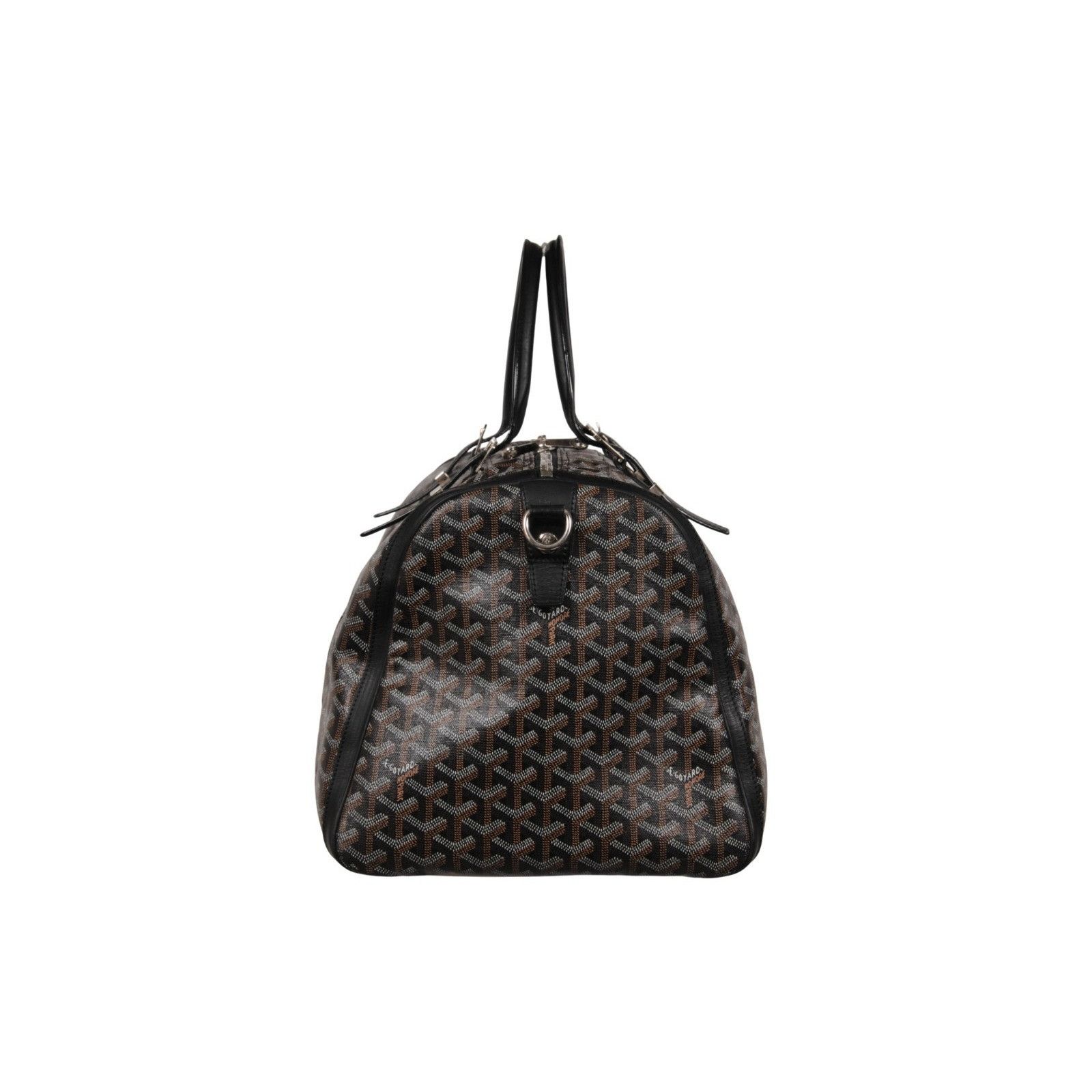 Goyard Croisiere 50 Black Leather Duffle Travel Carry On - 02656 Size ONE SIZE - 3 Thumbnail