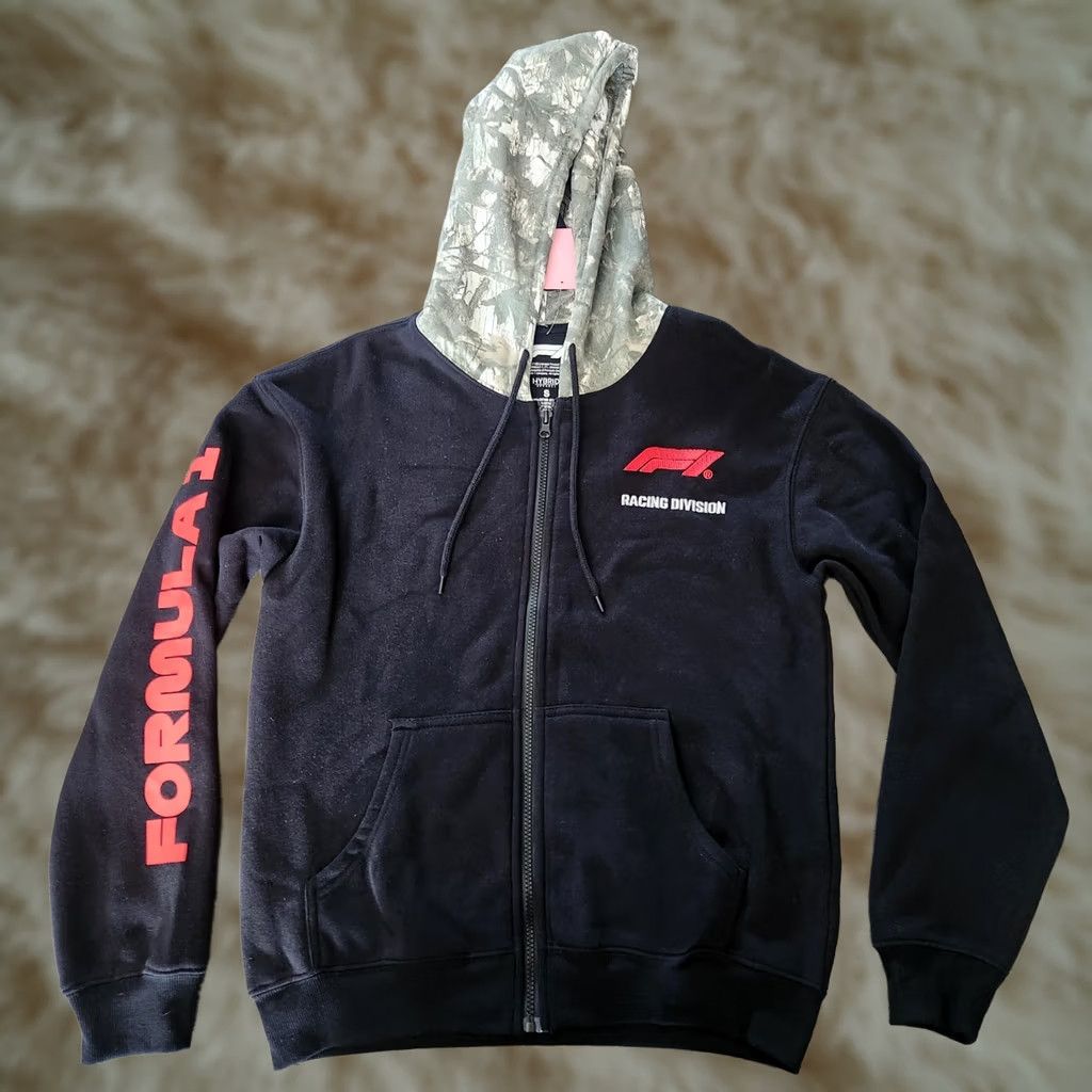 Vintage F1 Formula 1 Racing Hoodie Womens Small Full Zip Black Camo Embroidered New Size S / US 4 / IT 40 - 1 Thumbnail