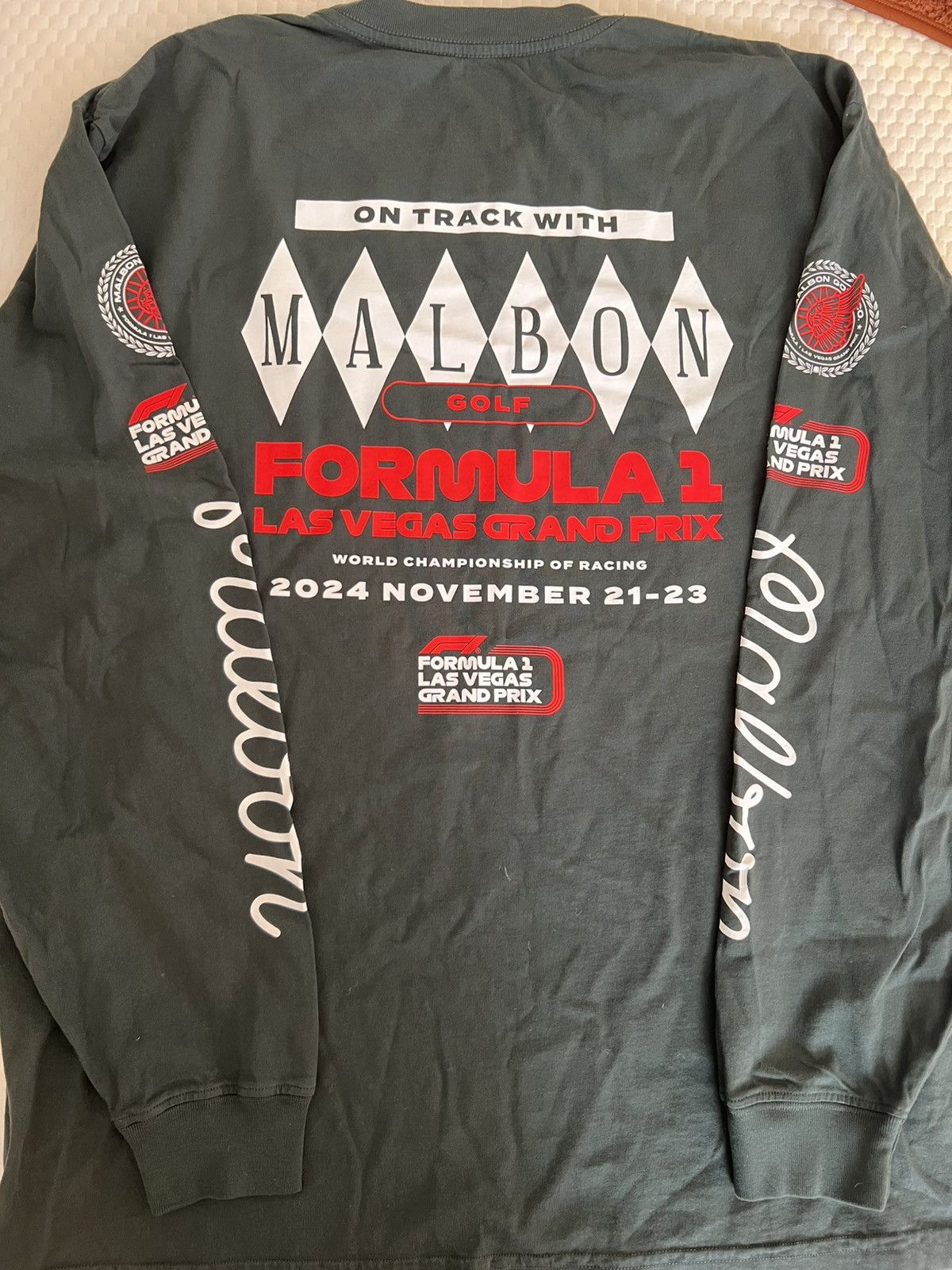 Malbon Malbon x F1 JACKPOT LONG SLEEVE T-SHIRT GREEN large Size US L / EU 52-54 / 3 - 7 Thumbnail