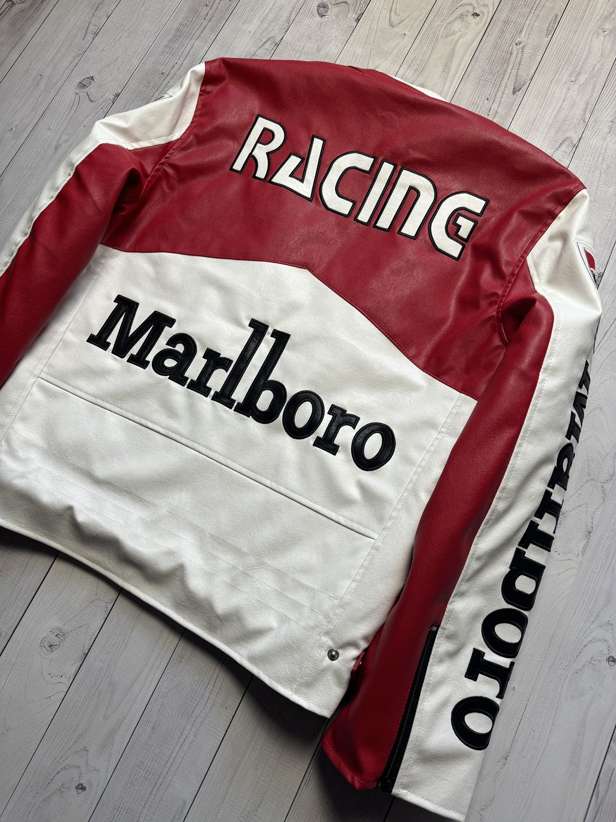 Other Marlboro big logo leather jacket Alpinestars vintage design Size US XL / EU 56 / 4 - 4 Thumbnail