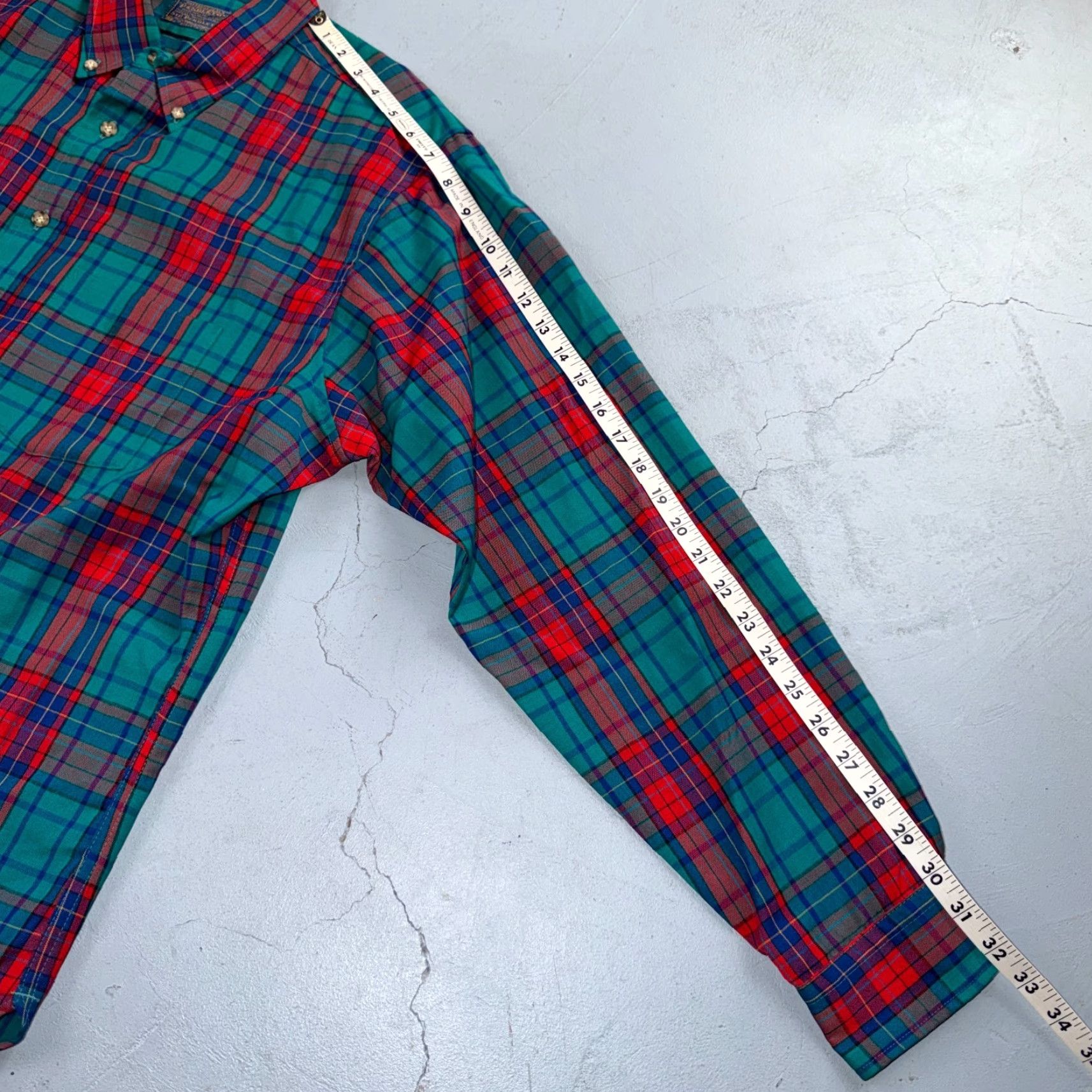 Pendleton VINTAGE Pendleton Button-Up Shirt XL Blue Red Turquoise Plaid Wool Flannel USA Made LS Size US XL / EU 56 / 4 - 5 Thumbnail