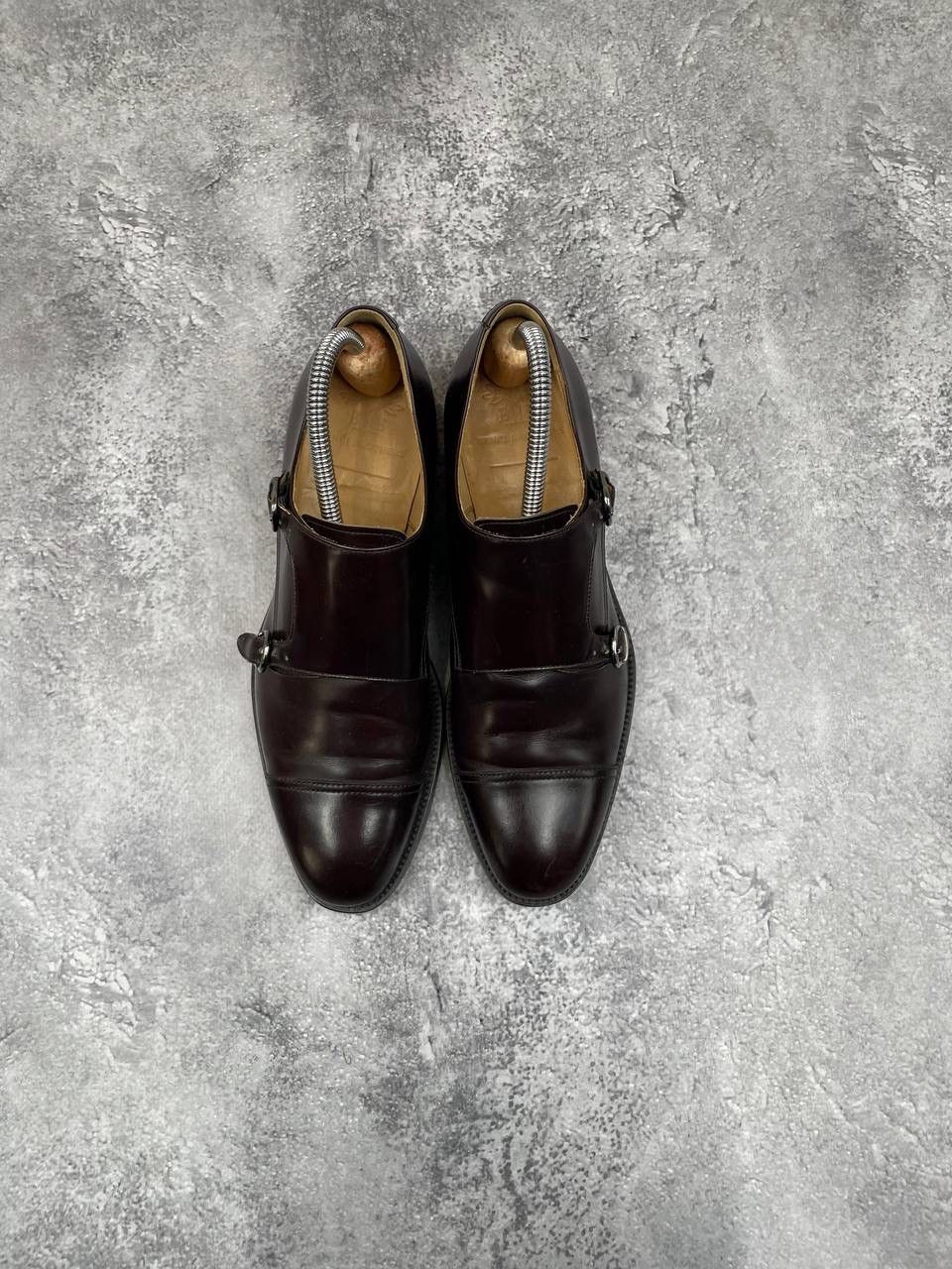 Other Benci Brothers Men Leather Double Monk Strap Shoes DarkBrown Size US 6.5 / EU 39-40 - 3 Thumbnail