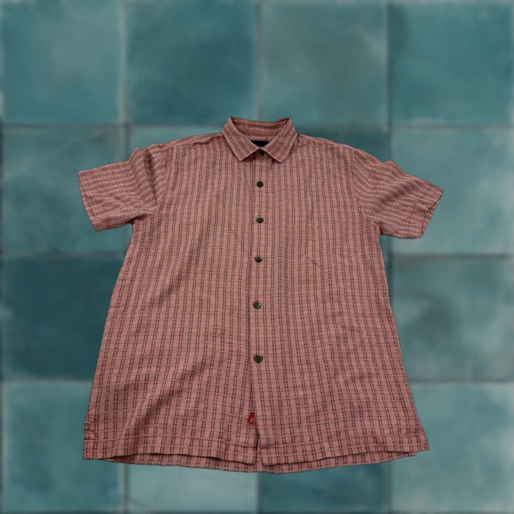 Tommy Bahama Tommy Bahama Shirt Mens Large Red Geometric Silk Short Sleeve Button Up Casual Size US L / EU 52-54 / 3 - 1 Thumbnail