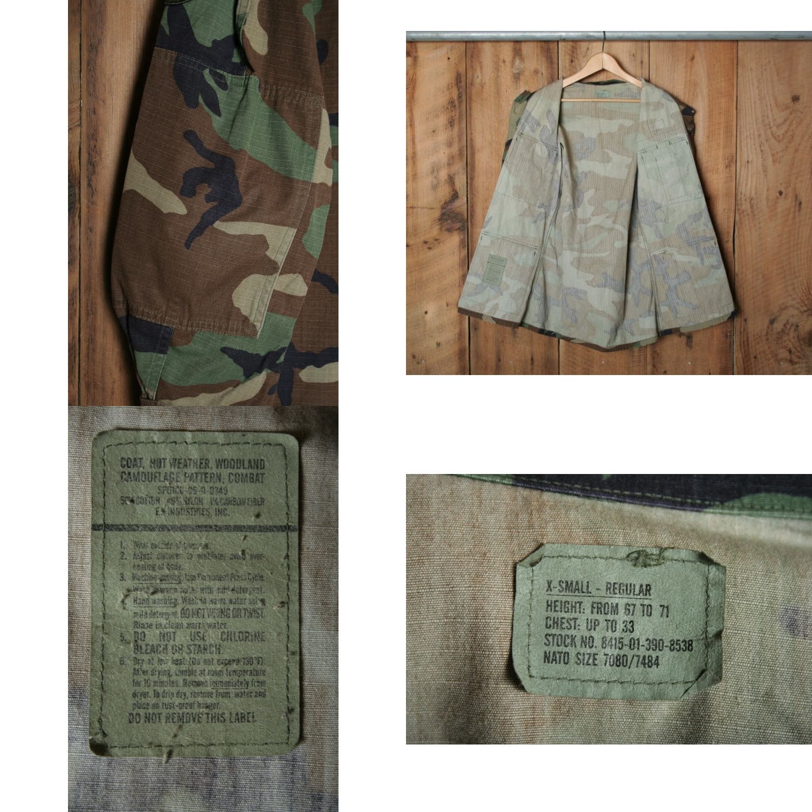 Vintage VINTAGE Woodland Camo USAF Combat BDU Jacket XS for Men Size US XS / EU 42 / 0 - 8 Thumbnail