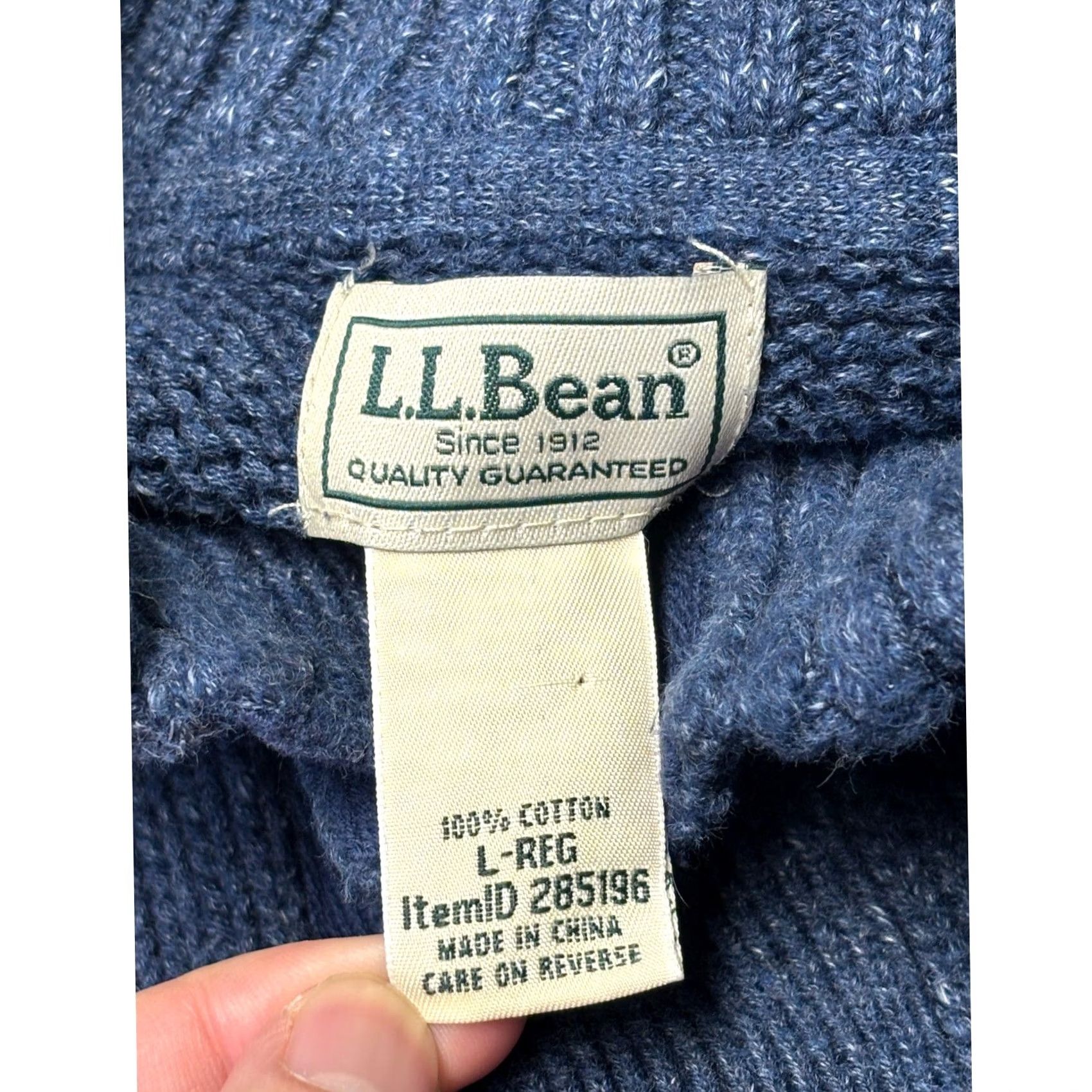 Vintage L.L. Bean Mens Large Blue Cotton Mock Neck Button Pullover Sweater Casual Henley Classic Vintage? Size US L / EU 52-54 / 3 - 2 Thumbnail