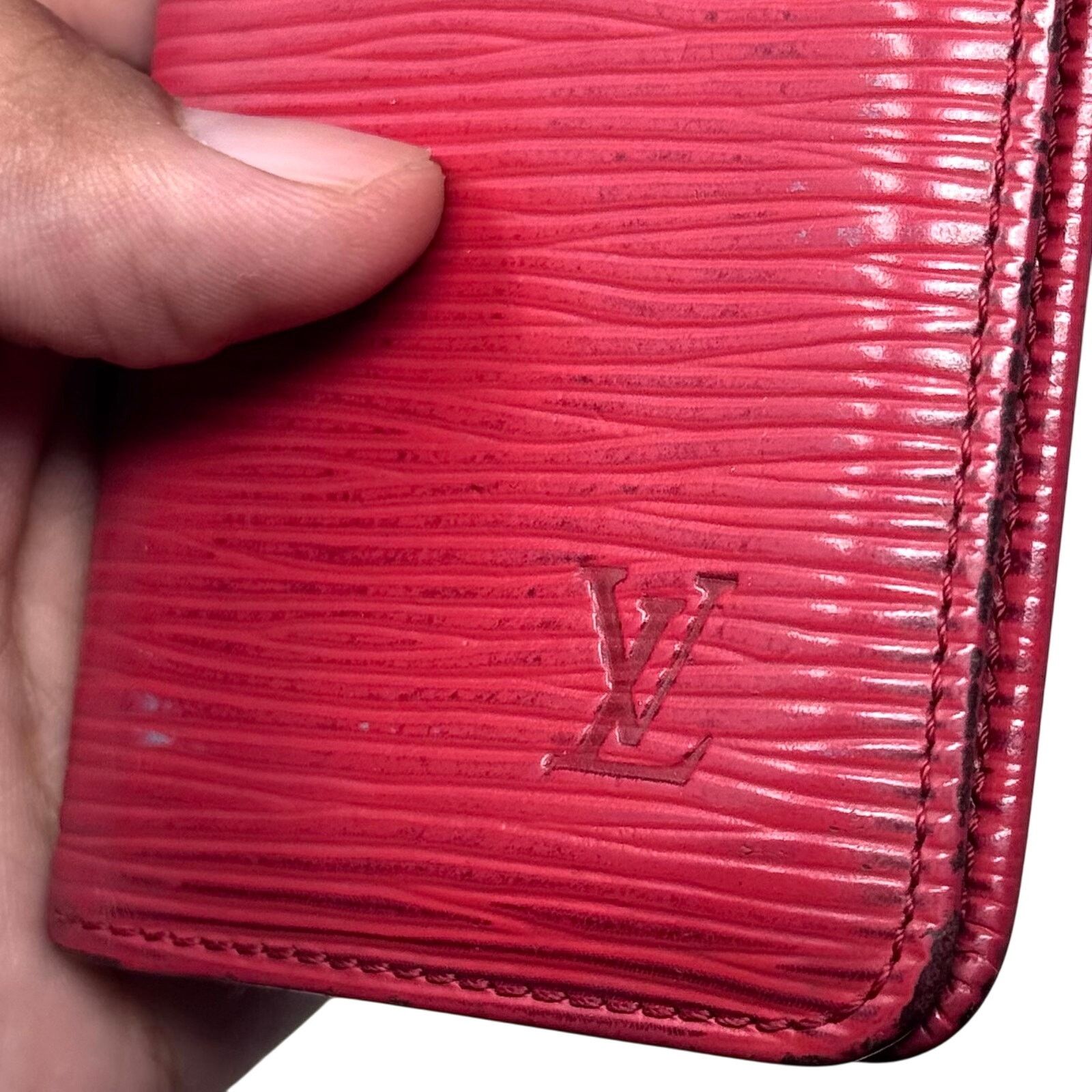 Louis Vuitton Louis Vuitton Red Bifold Wallet Size ONE SIZE - 8 Thumbnail