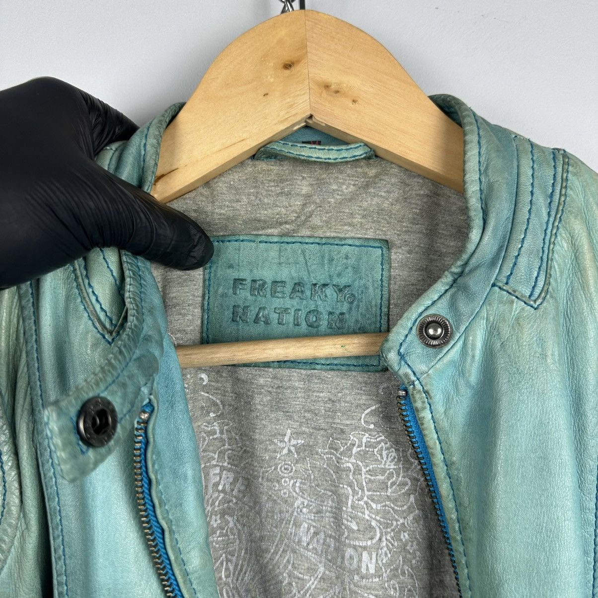 Vintage Vintage Rare Freaky Nation Crazy Faded Leather Jacket Size M / US 6-8 / IT 42-44 - 15 Thumbnail