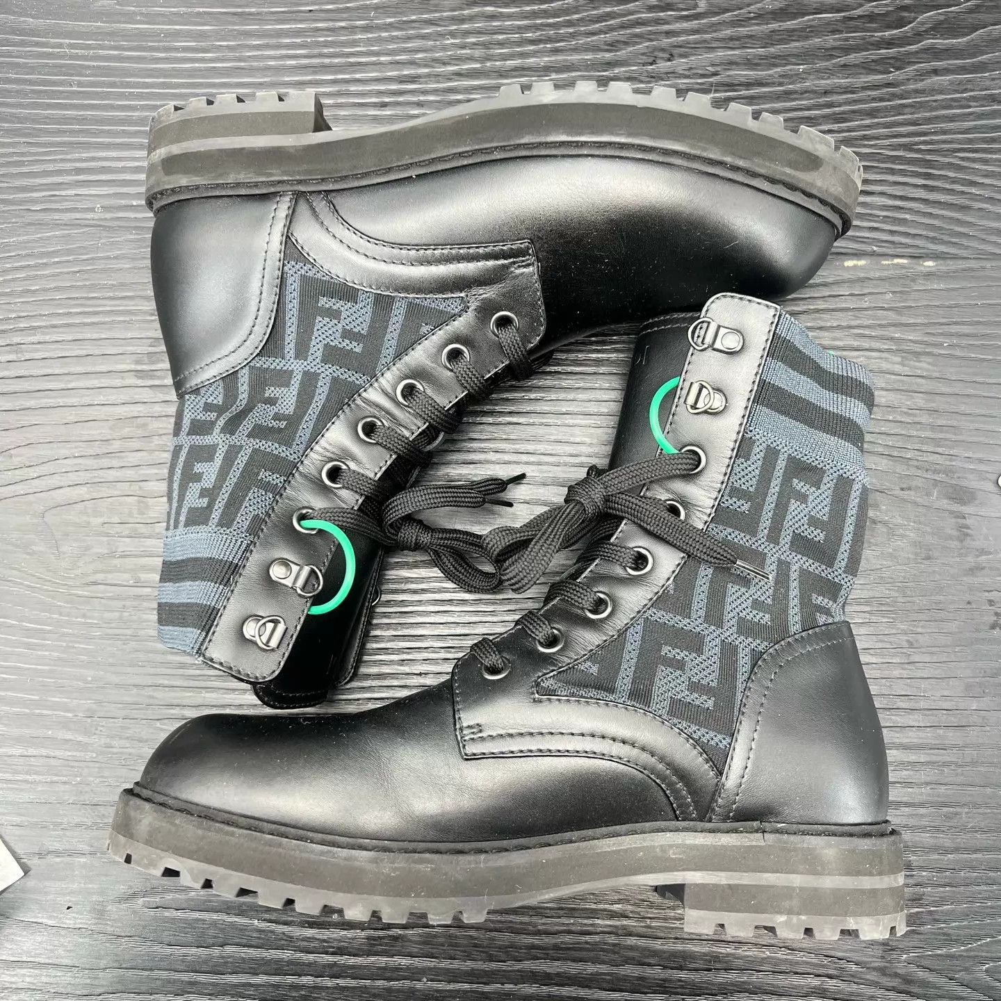 Fendi Fendi Black & Gray Martin Boots US8/EU42 with Box Size US 9 / EU 42 - 2 Thumbnail