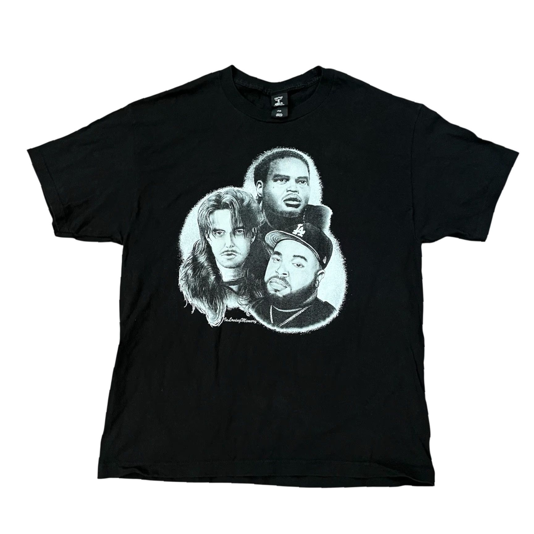 Hanes BonEs In Loving Memory Tour Shirt Eddy Baker Xavier Wulf Team SESH Music Rap Tee Size US L / EU 52-54 / 3 - 2 Thumbnail