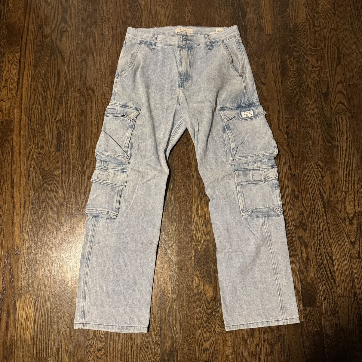 Pacsun Blue Baggy Pacsun Cargo Denim Size US 32 / EU 48 - 1 Thumbnail