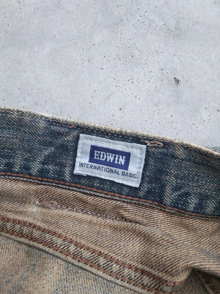 Japanese Brand Vintage Edwin Mud Wash Distressed Jeans 32x29 Size US 32 / EU 48 - 8 Thumbnail