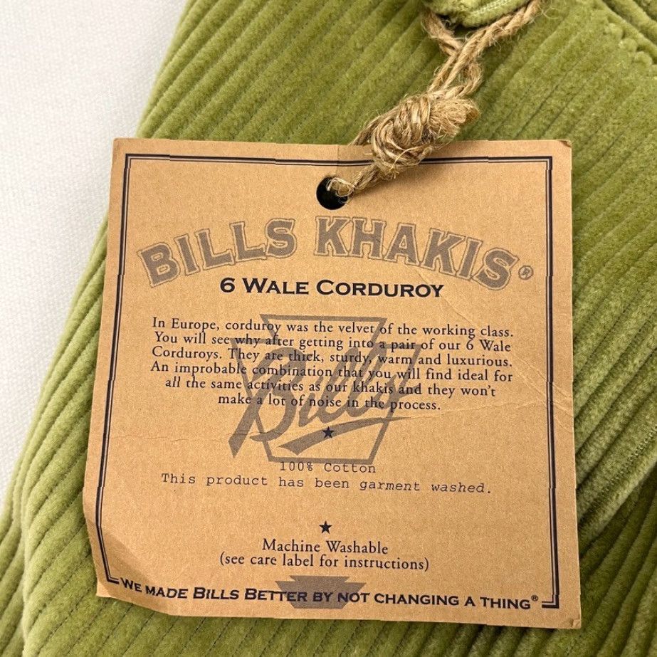 Bills Khakis Bills Khakis Pants Mens 32 x 30 Slim Taper Green 6 Wale Corduroy Prep NEW Size US 32 / EU 48 - 2 Thumbnail