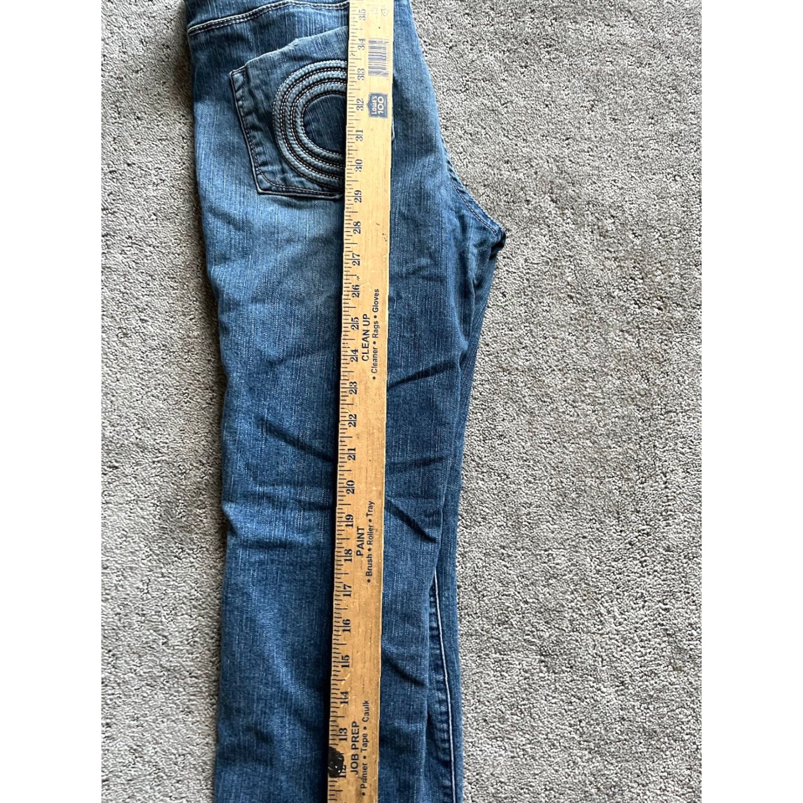Bebe VINTAGE 2B bebe Jeans Skinny Distressed Denim 31 Adult Regular Blue Size 31 Womens Size 24" / US 00 / IT 34 - 7 Thumbnail