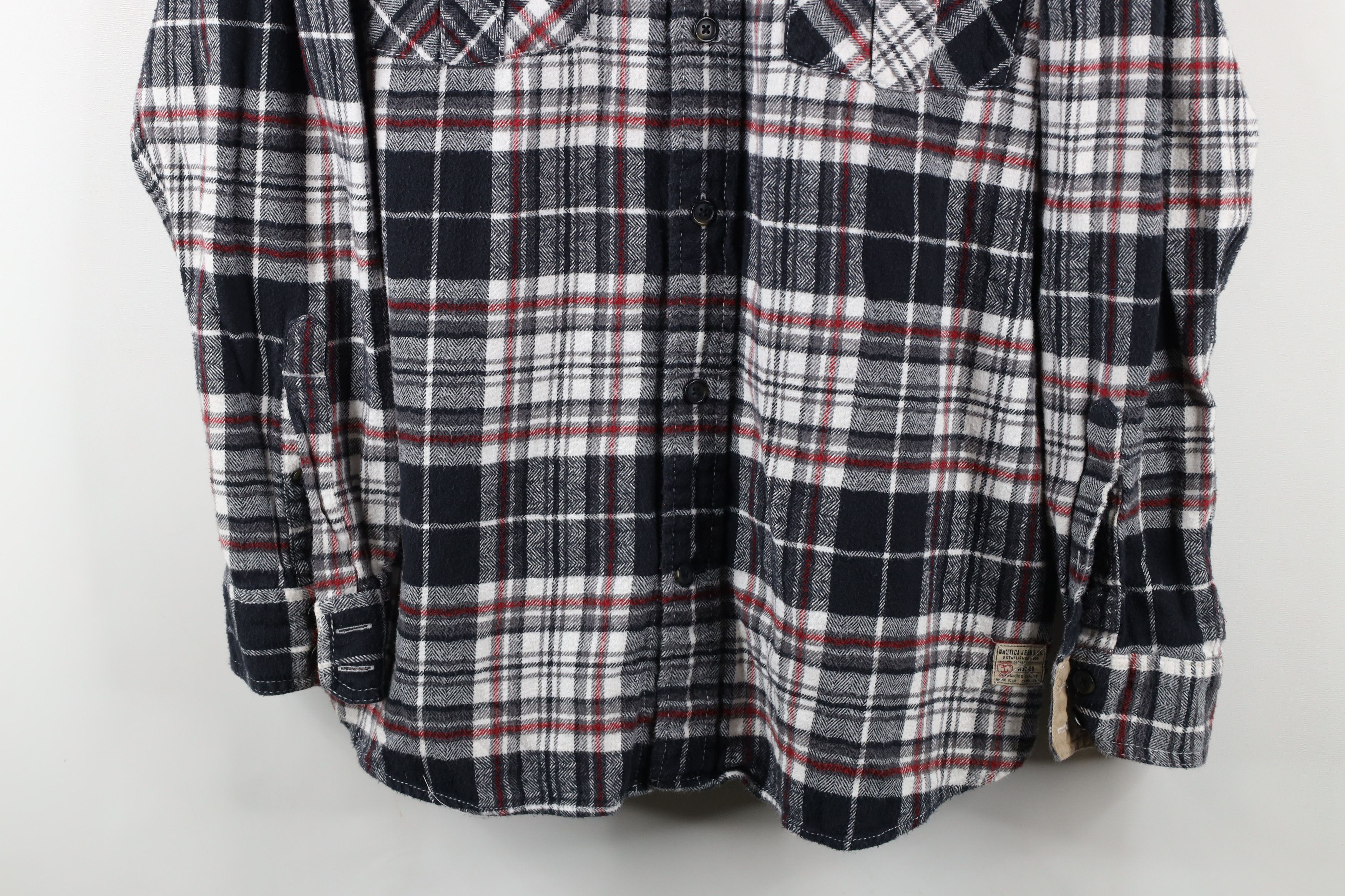 Nautica × Vintage Vintage 90s Nautica CPO Naval Flannel Button Shirt Plaid Size US XL / EU 56 / 4 - 3 Thumbnail