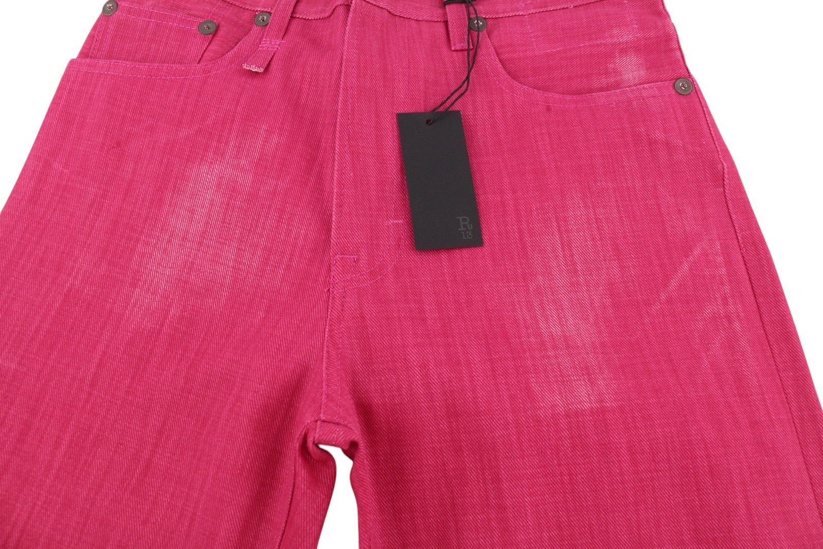 R13 JANE 27 Vivid Pink Faded Flared High Waist Denim 86225 Size 27" / US 4 / IT 40 - 11 Thumbnail