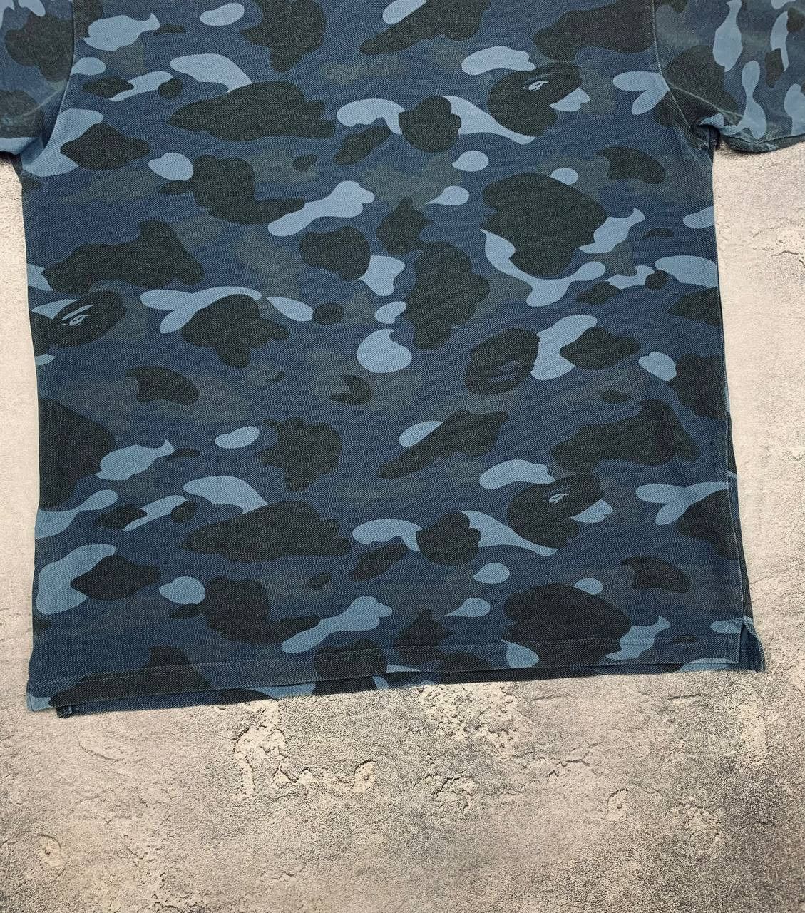 Bape Bape A Bathing Ape Blue Camo Polo Shirt Authentic Ape Head Size US L / EU 52-54 / 3 - 16 Thumbnail