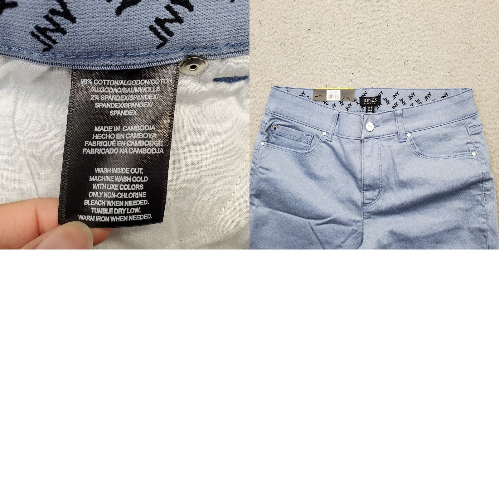 Jones New York Jones New York Jeans Womens 6 Blue Denim Comfort Stretch Skinny Waistband 28.25" Inseam Pants Size 28" / US 6 / IT 42 - 8 Thumbnail