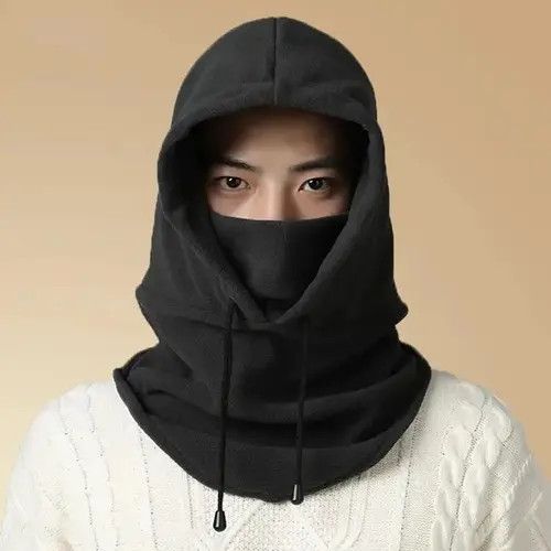 Other Black Balaclava Ski Mask winter plush Fleece warm Size ONE SIZE - 1 Thumbnail