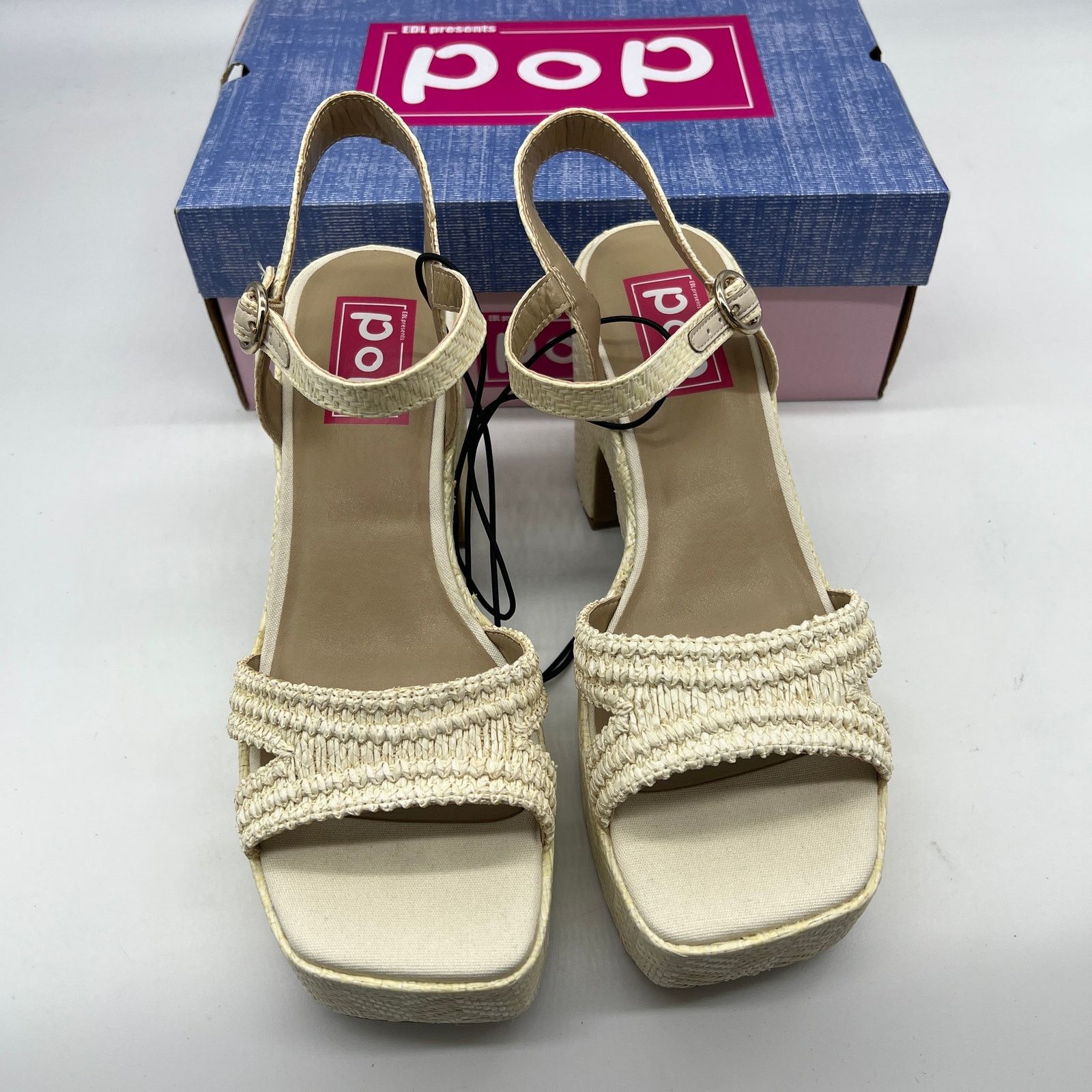 Other Pop Womens Applaud Heeled Sandals Natural Size US 10 / IT 40 - 3 Thumbnail