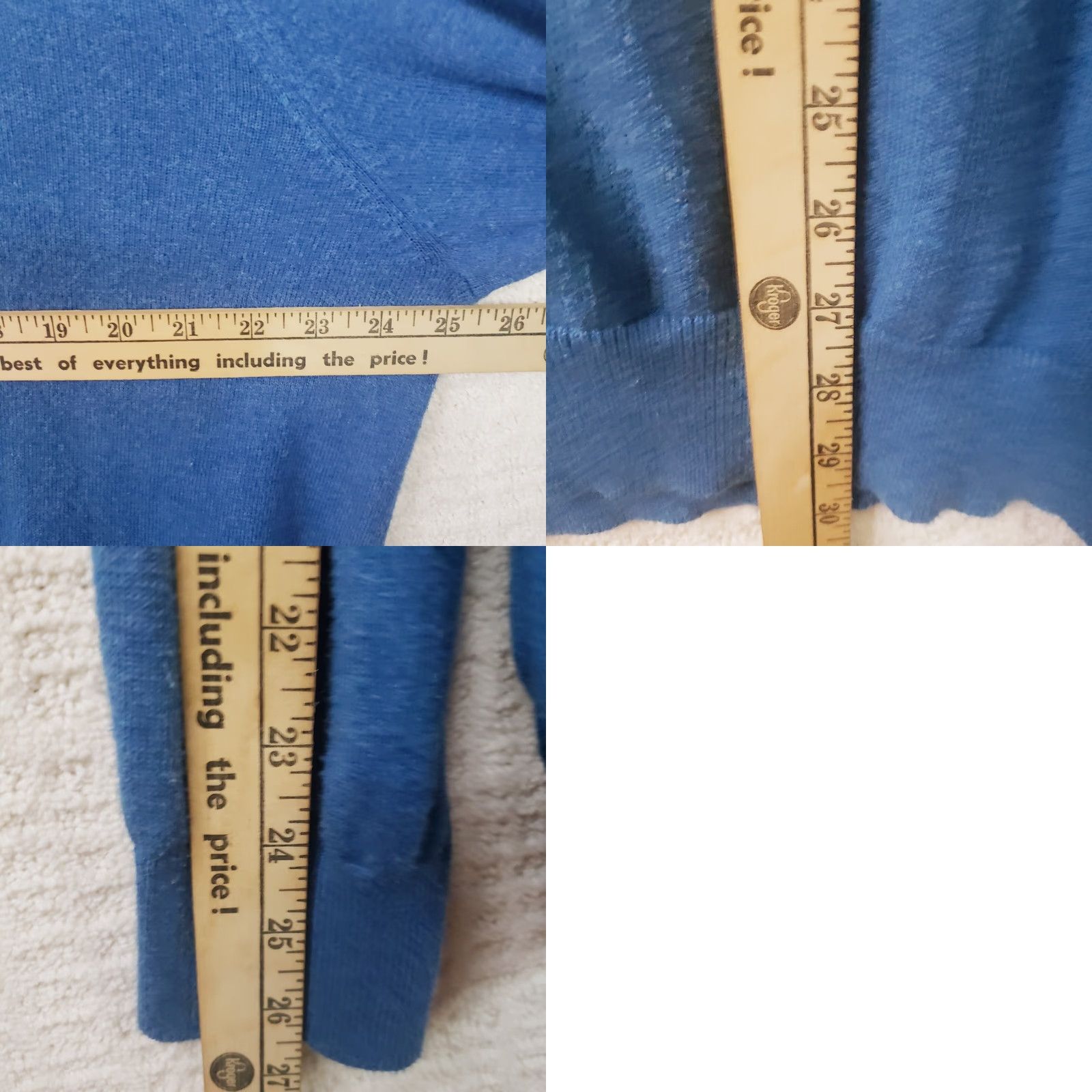 Vintage L.L.Bean Sweater Men's 1/4 Zip Mock Neck Size L Blue Cotton Cashmere Regular Fit Long Sleeve Size US L / EU 52-54 / 3 - 9 Thumbnail
