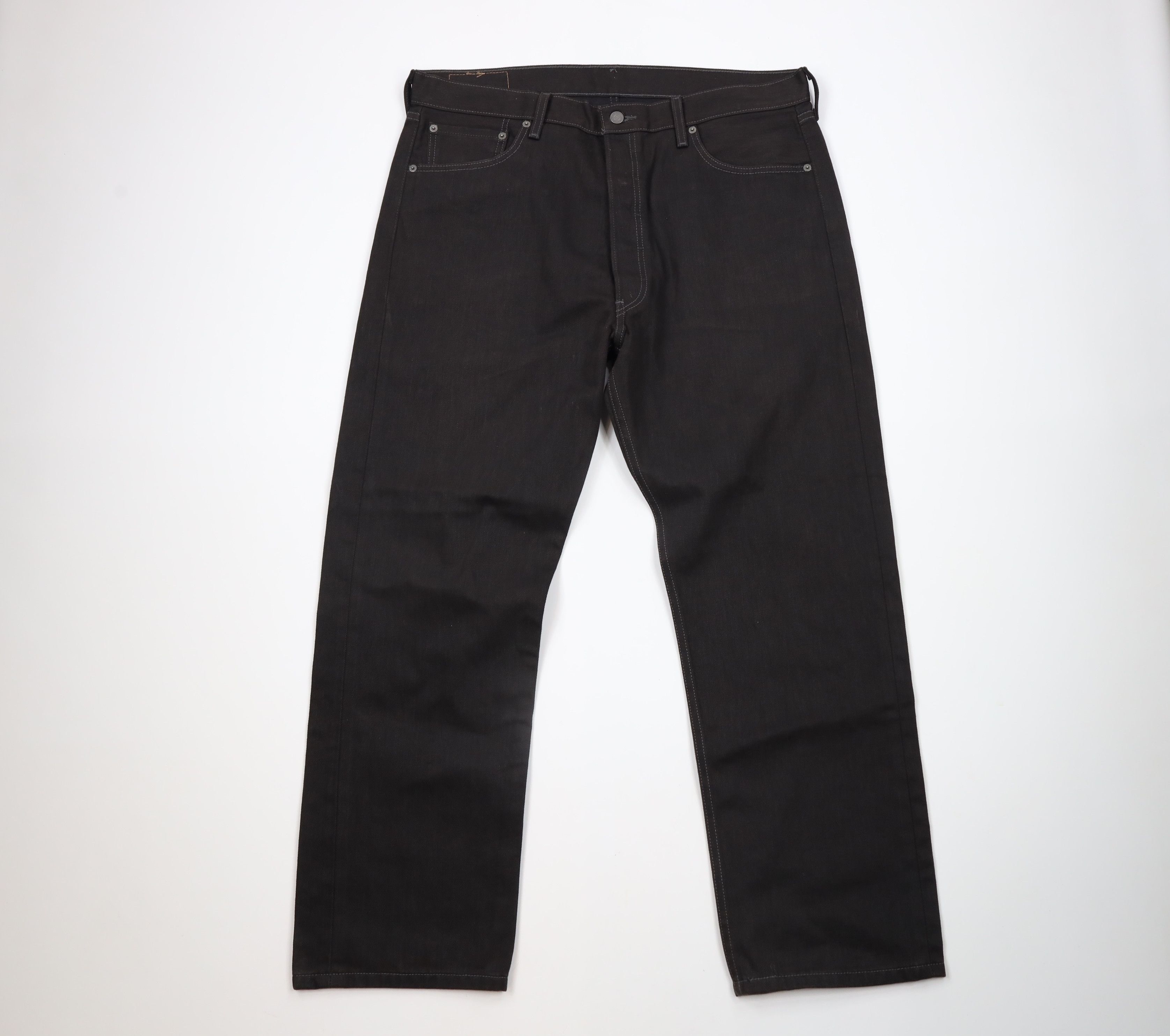 Levi's × Vintage Y2K Levis 501xx Fly Original Fit Denim Jeans Dark Brown Size US 38 / EU 54 - 1 Thumbnail