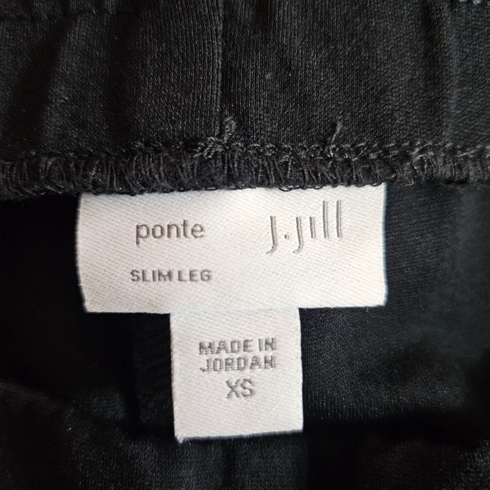 J. Jill J Jill Womens Pants Sz XS Ponte Slim Leg Solid Black Pull On Mid Rise Size 26" / US 2 / IT 38 - 7 Thumbnail