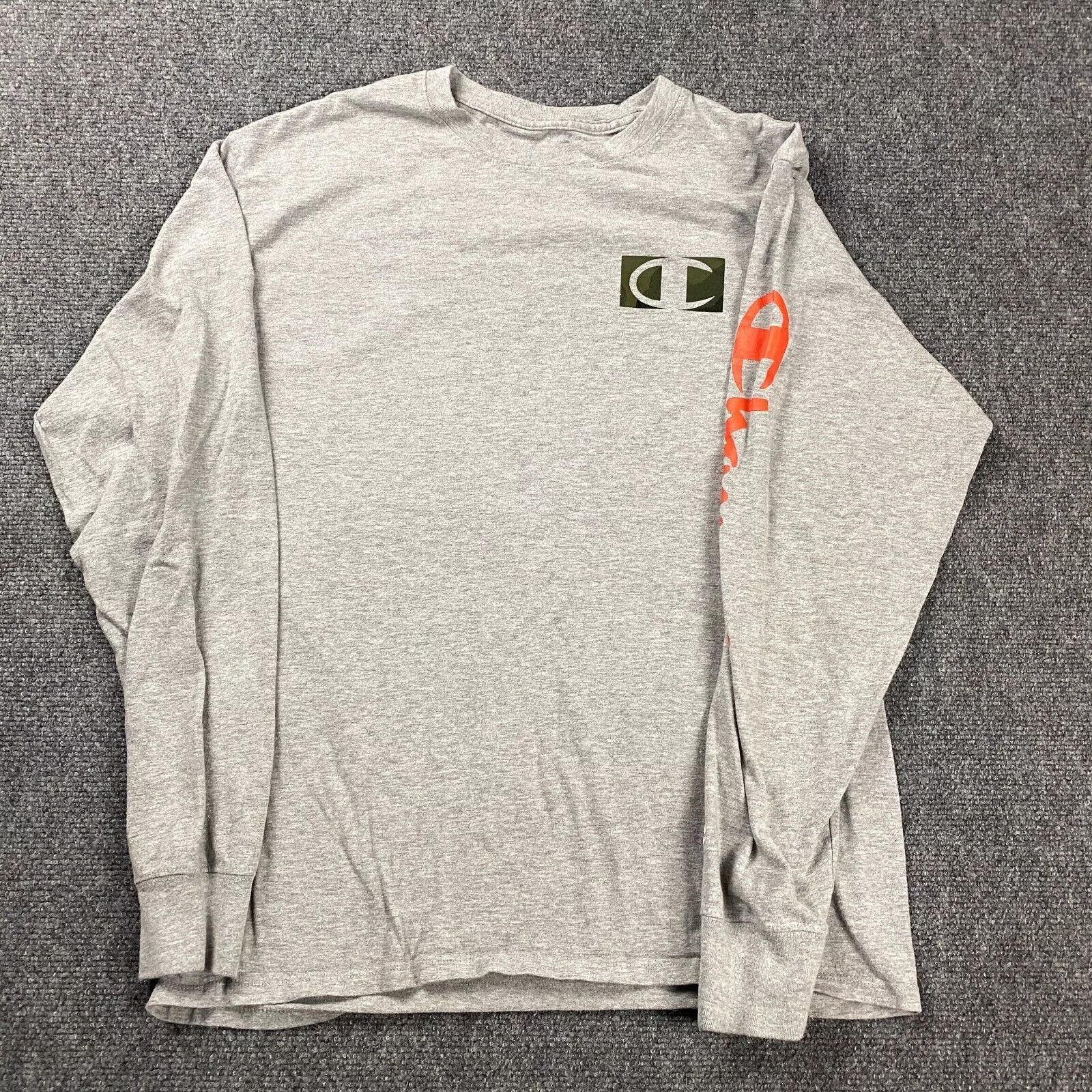 Champion Champion Shirt Men's Large Gray Casual Crew Neck Long Sleeve Size US L / EU 52-54 / 3 - 1 Thumbnail